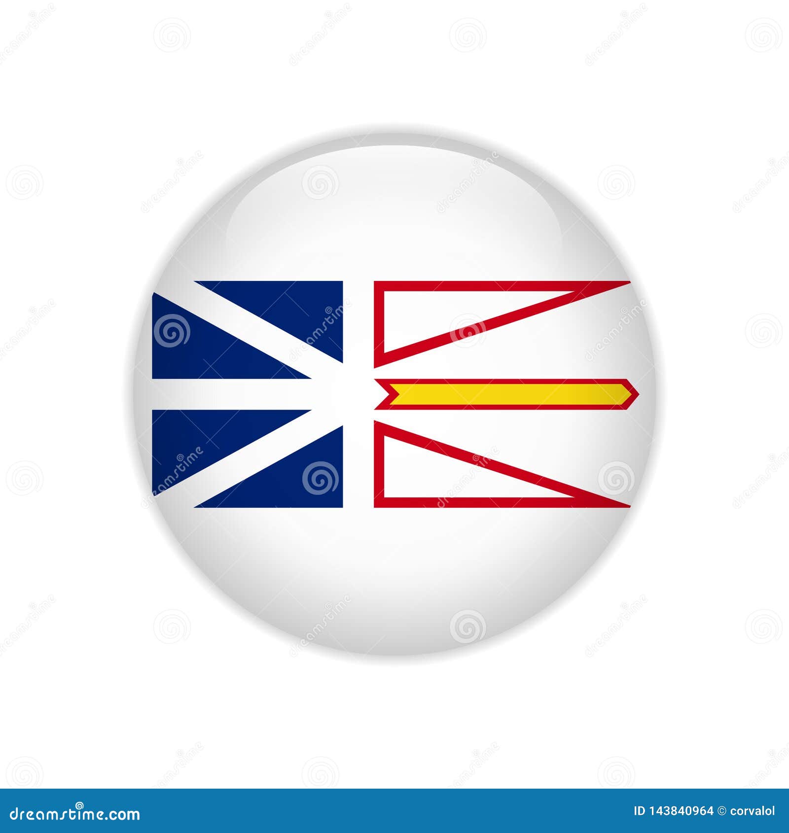 Download Flag Newfoundland And Labrador Button Stock Vector ...