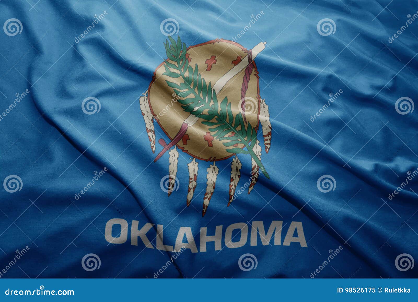 Flag Of Oklahoma State Stock Image Image Of Oklahoma 98526175