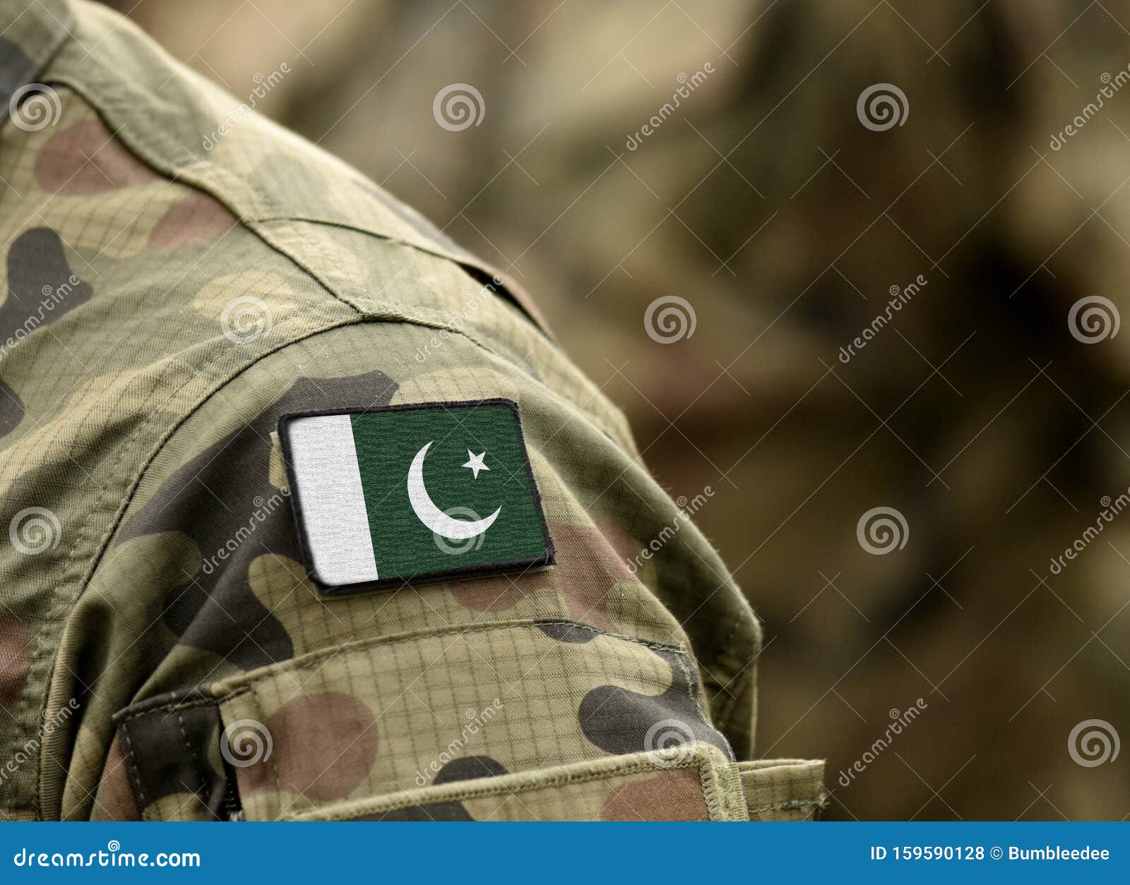 Flag of Pakistan on Military Uniforms Collage Stock Photo - Image of ...