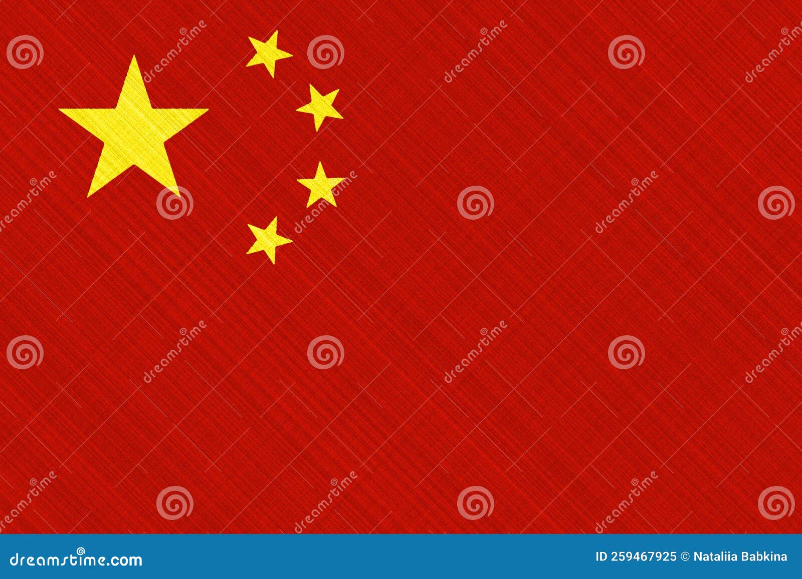 Flag of the People S Republic of China on a Fabric Texture Stock Image