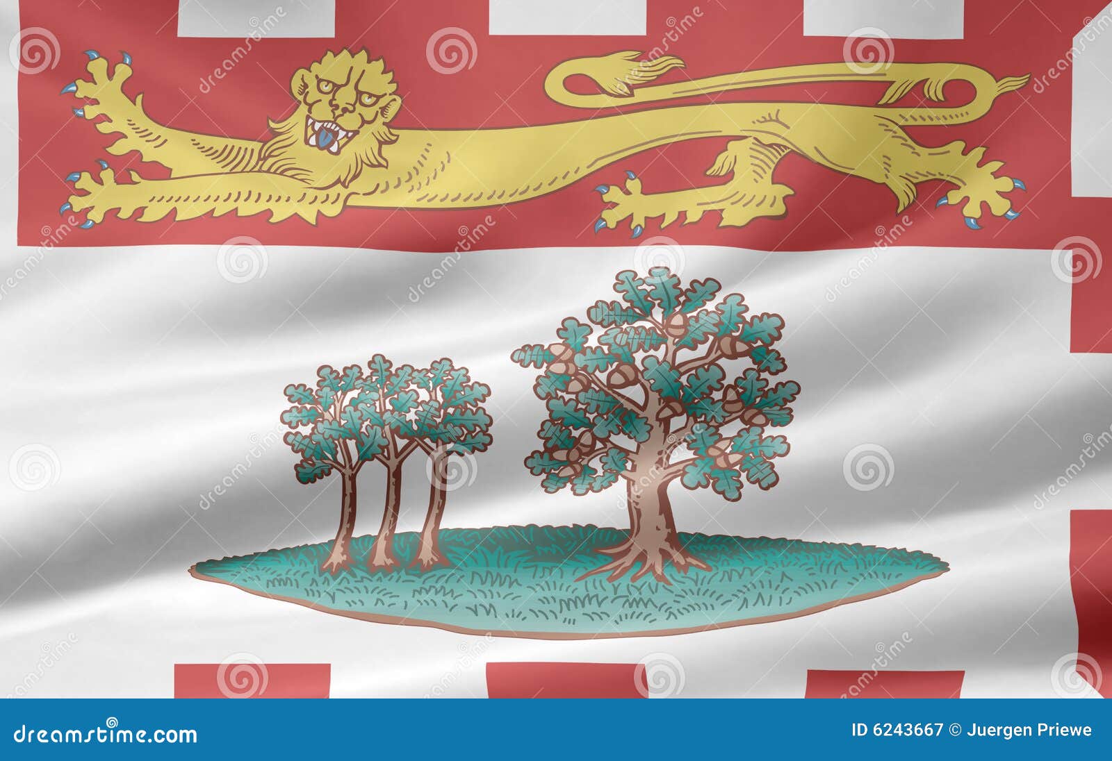 Flag of Prince Edward Island Stock Illustration Illustration of
