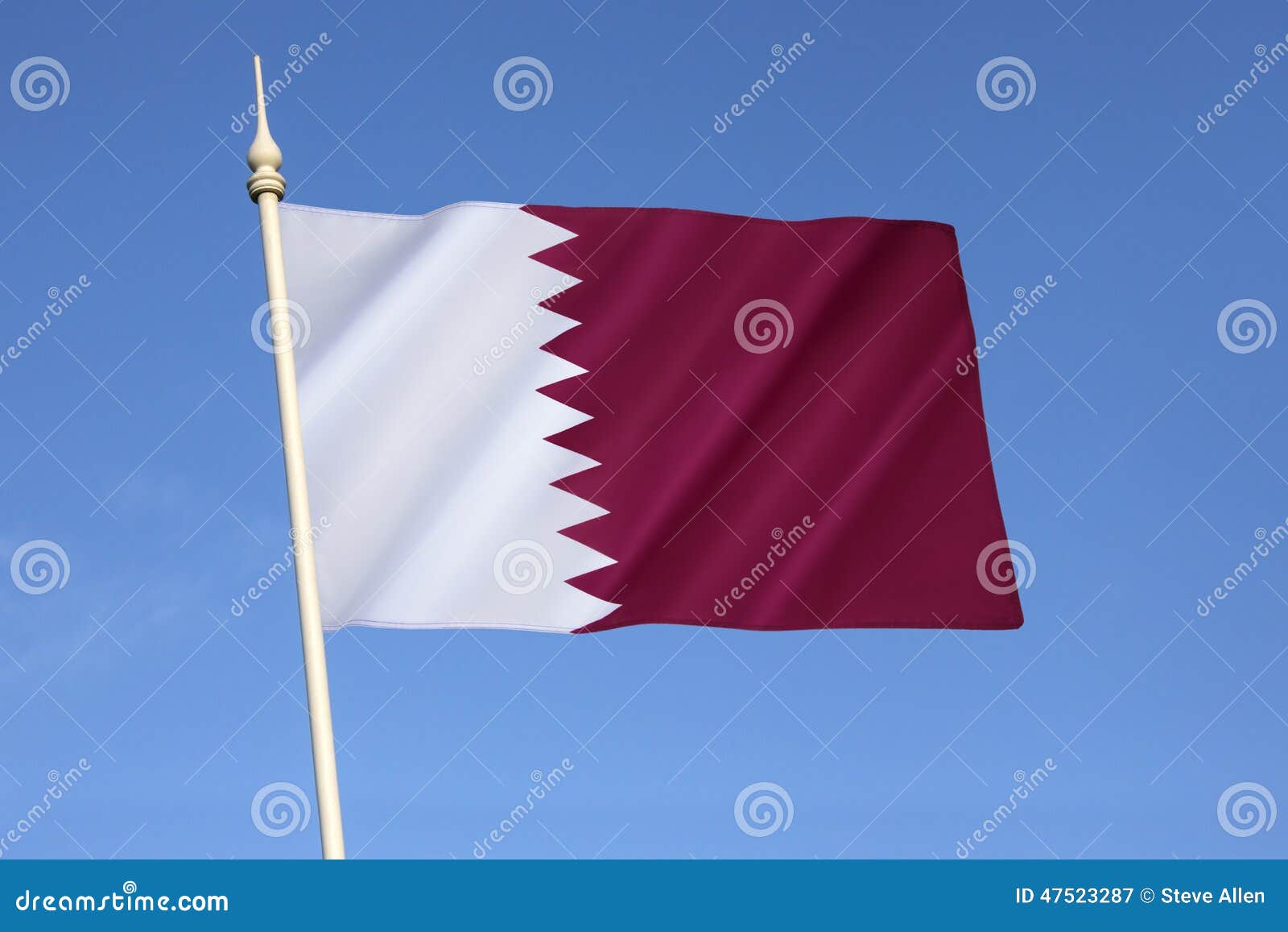 Flag of Qatar stock image. Image of nation, colors, ensign 47523287