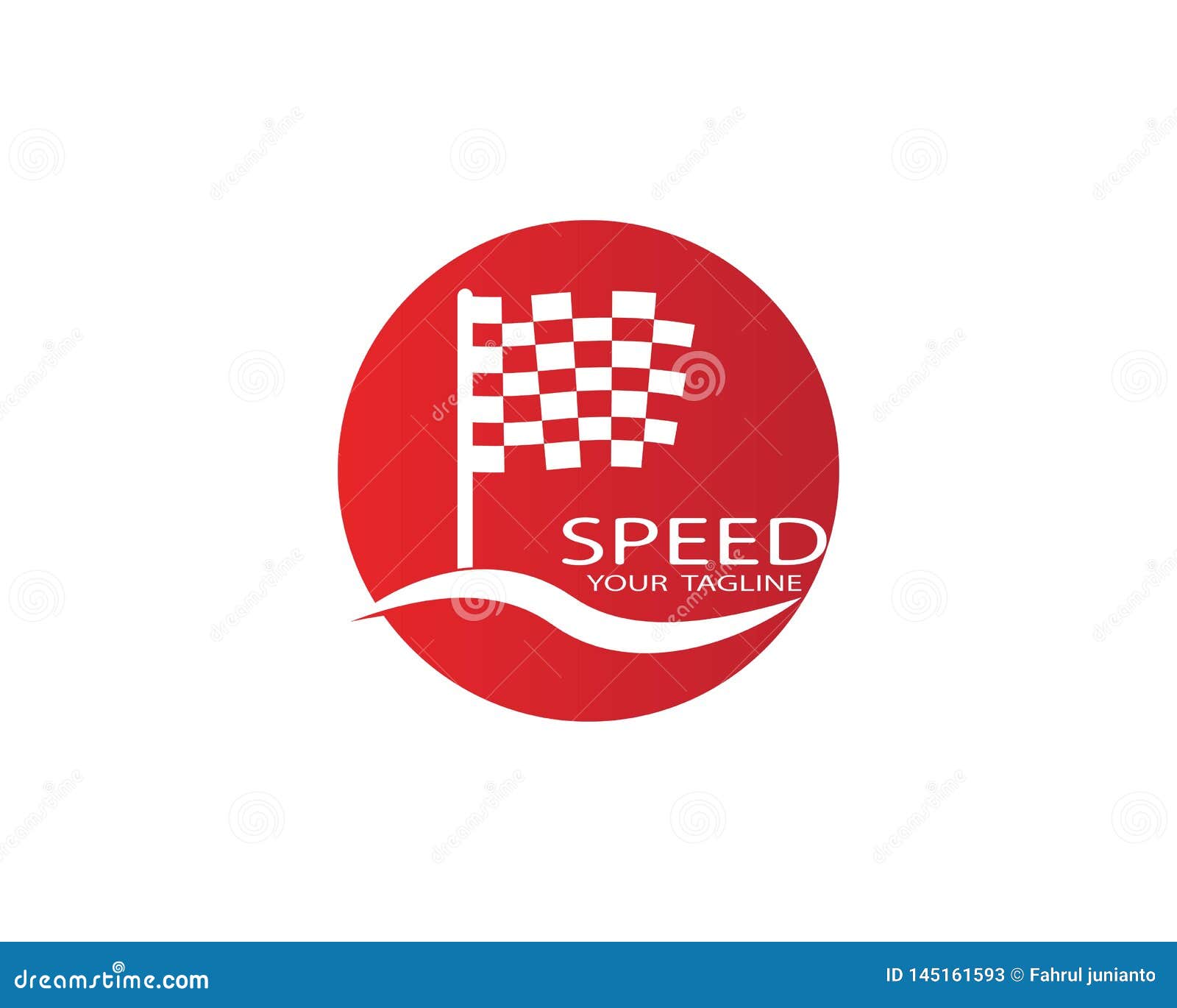 Flag Race Logo Vector Illustration Stock Vector Illustration of