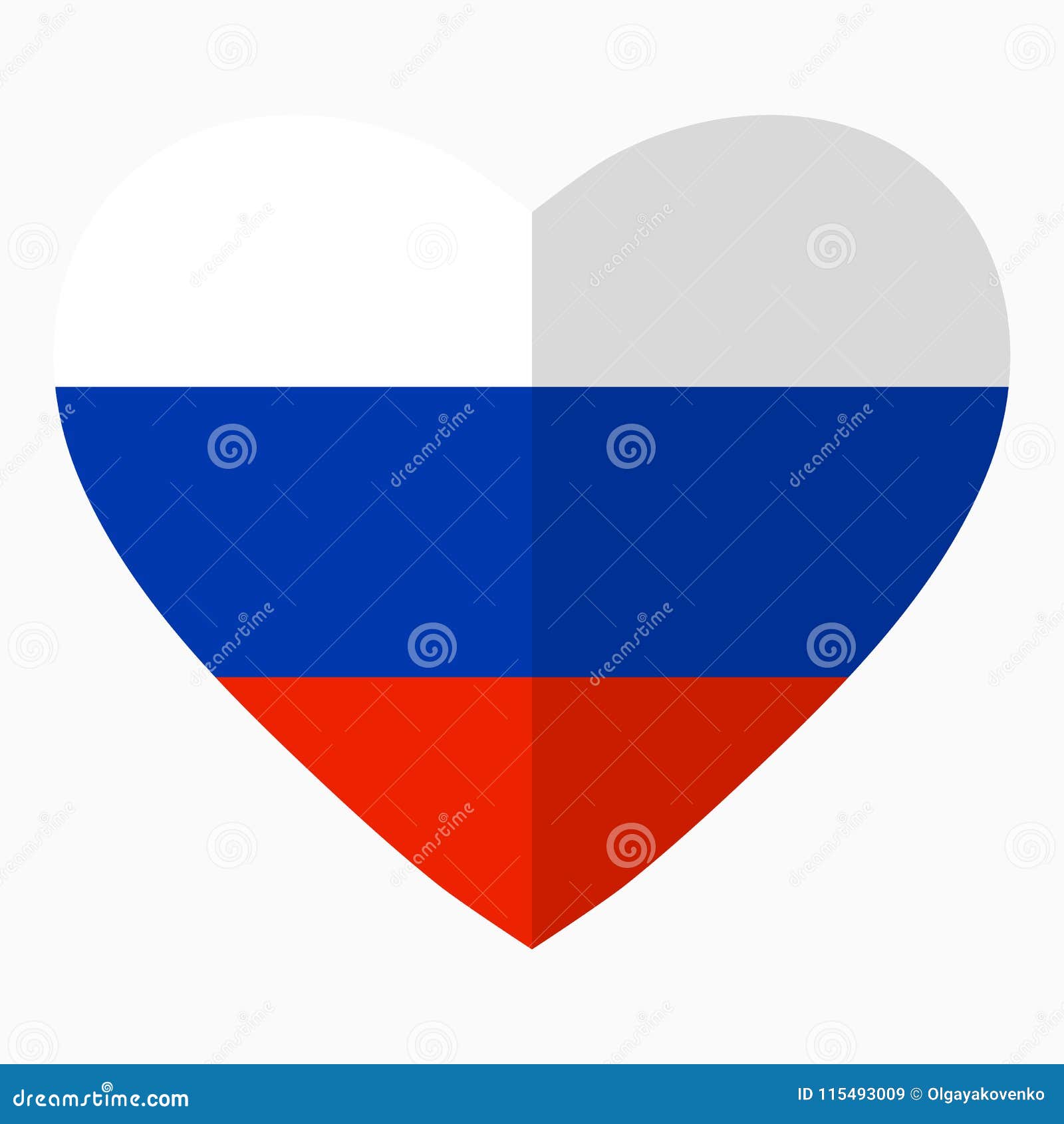 Vetor de I love Russia. Russian language do Stock