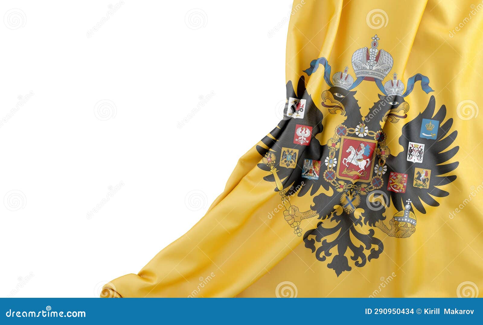 Flag of Russian Empire with Empty Space on the Left. Isolated Stock  Illustration - Illustration of empire, rendering: 290950434
