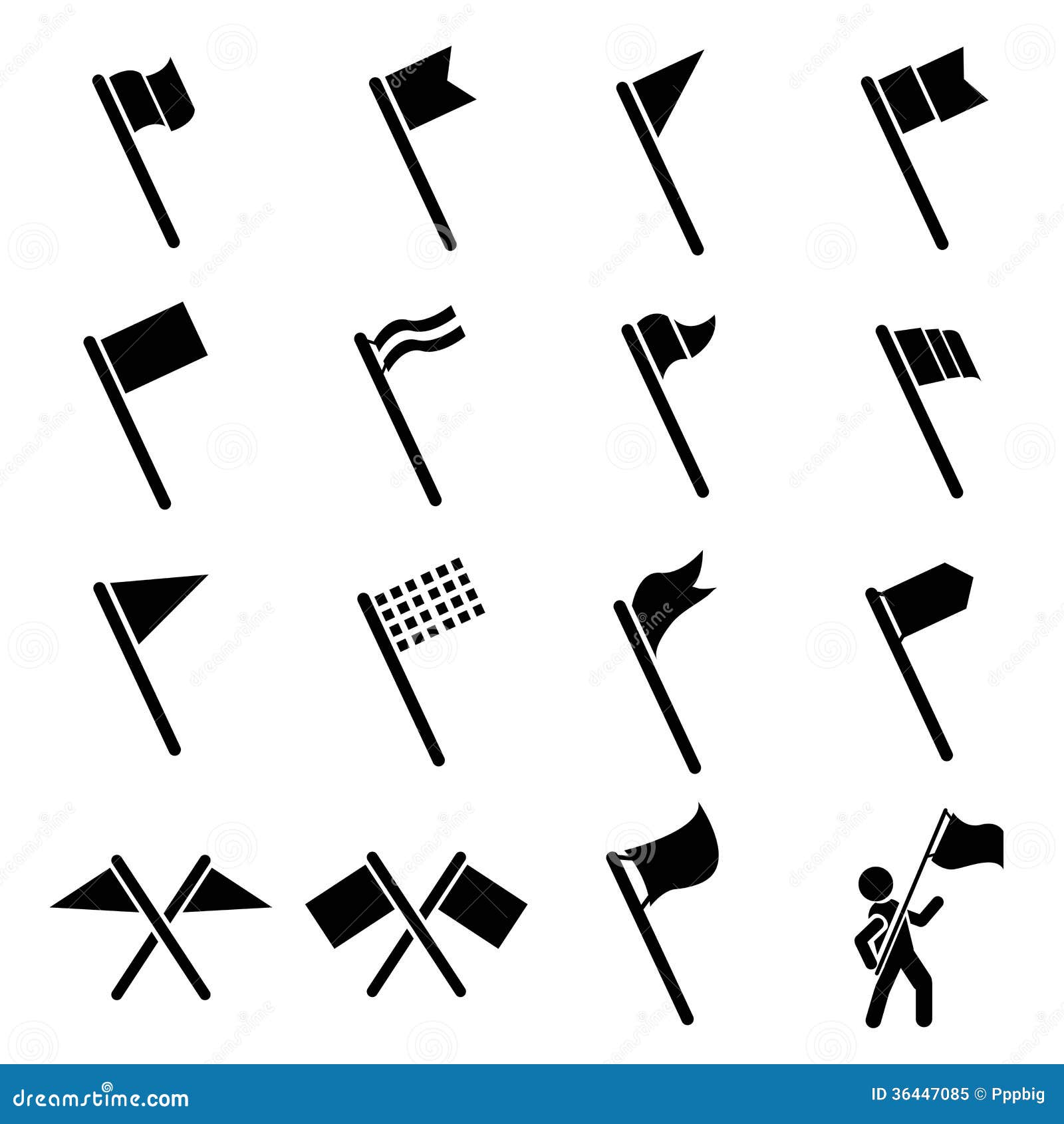 Flag set, flag icons stock illustration. Illustration of location