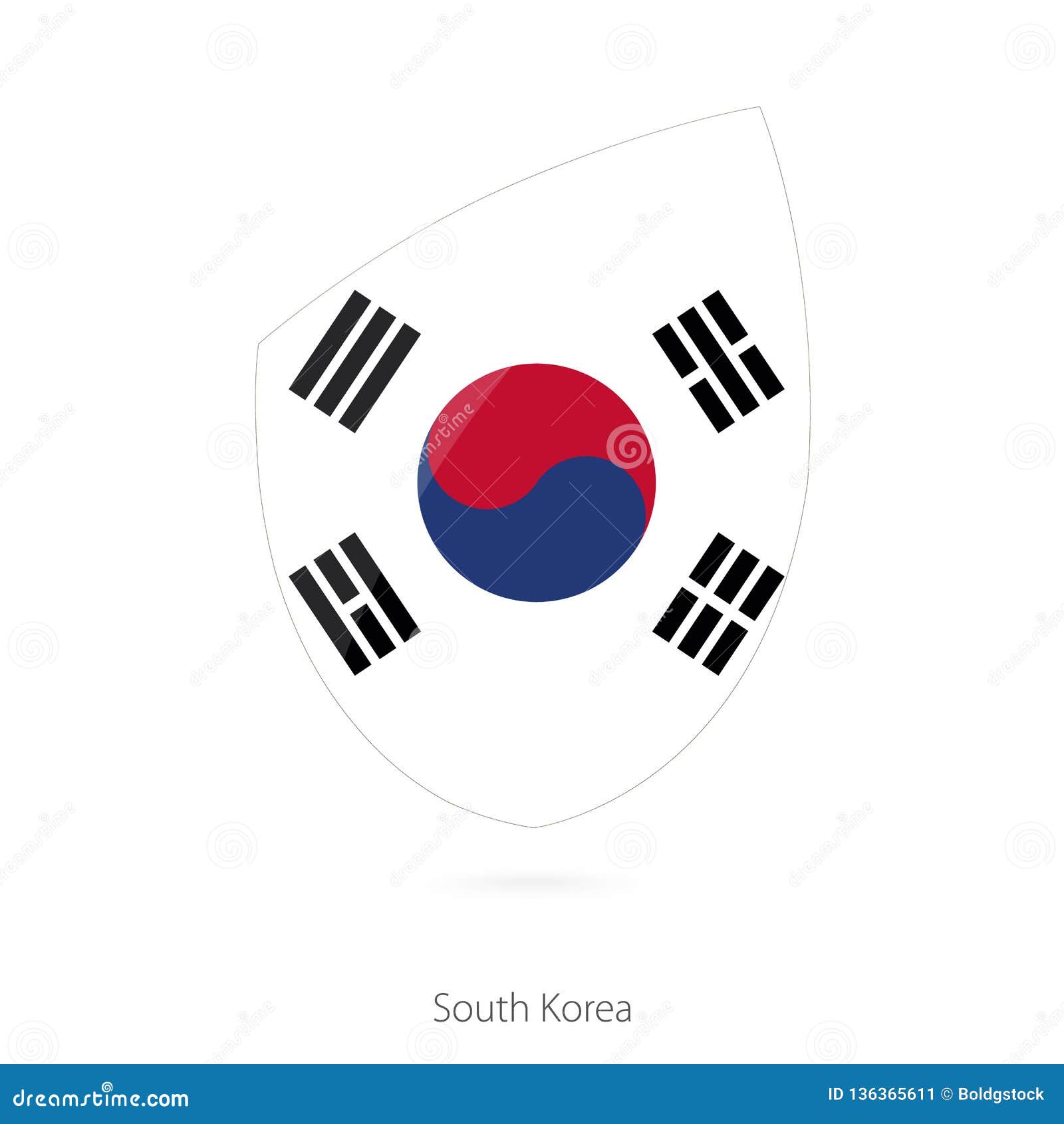 Download Flag of South Korea stock vector. Illustration of color ...