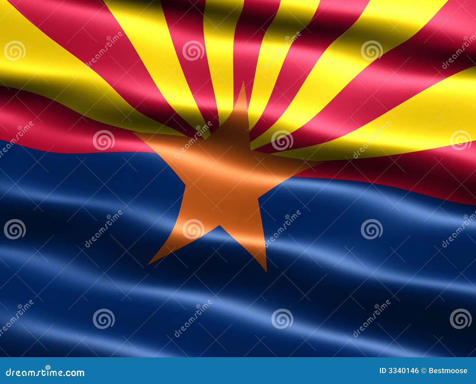 Flag of the State of Arizona Stock Illustration Illustration of flag