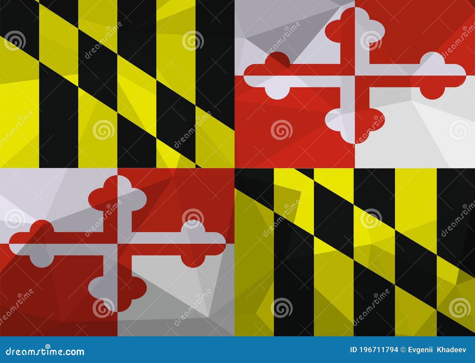 Map Of Maryland, Polygonal Mesh Line Map Stock Image CartoonDealer
