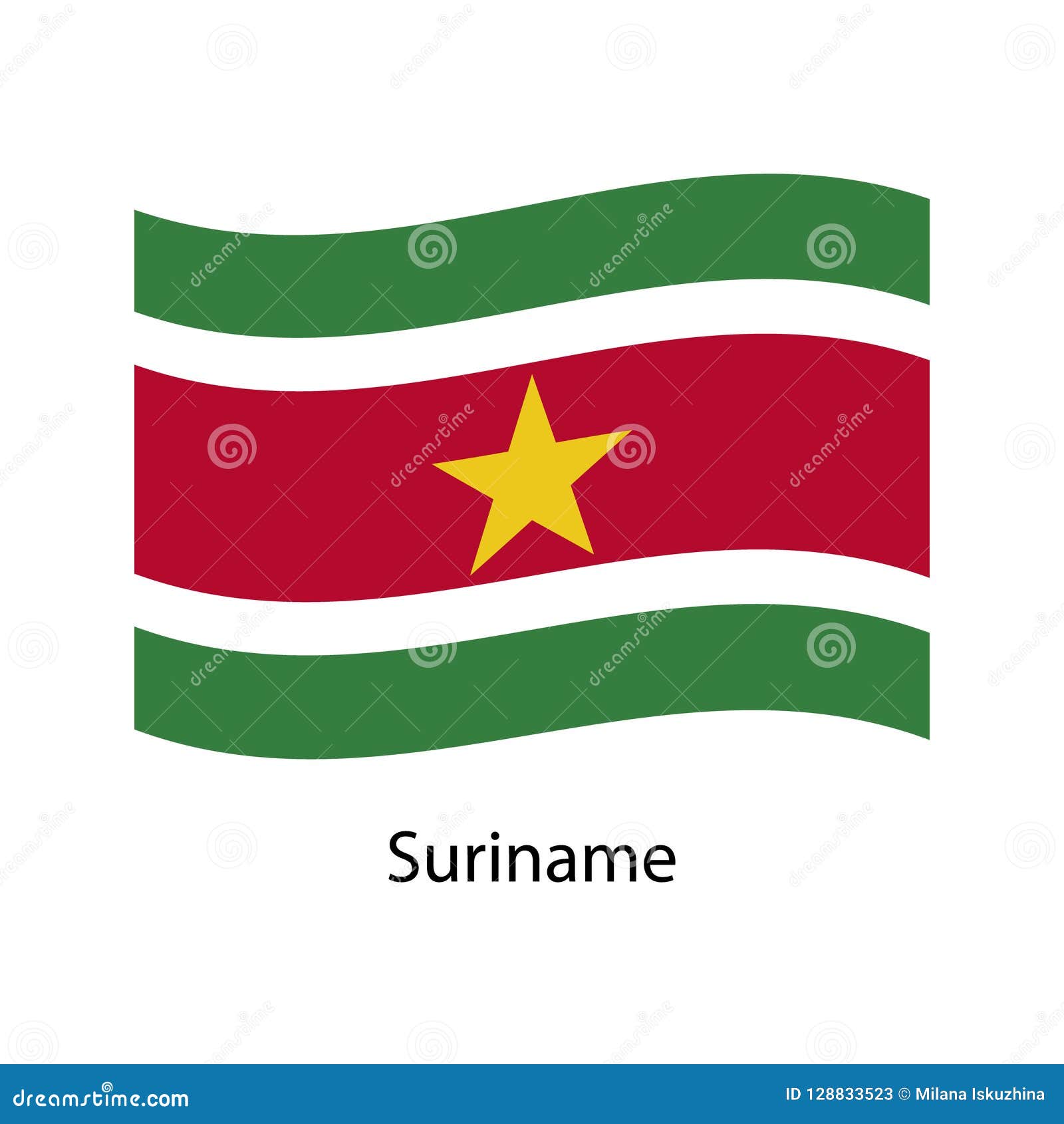 Download Flag Of Suriname,Suriname Flag Golden Waving Stock Vector - Illustration of destination, color ...