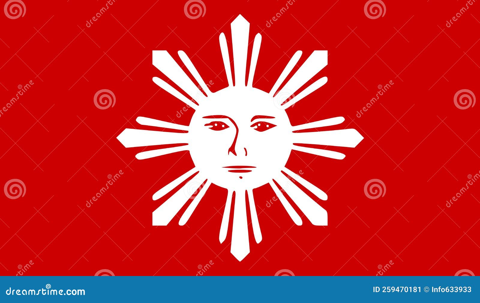 flag of tagalog people, asia. flag representing extinct country, ethnic group or culture, regional authorities. no flagpole. plane