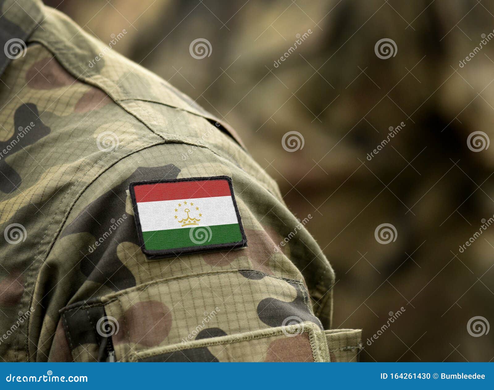 Flag of Tajikistan on Military Uniform. Army, Armed Forces, Soldiers ...