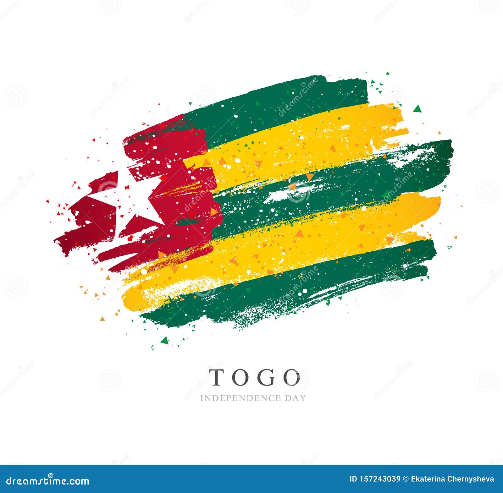 Download Flag Of Togo. Vector Illustration On A White Background ...
