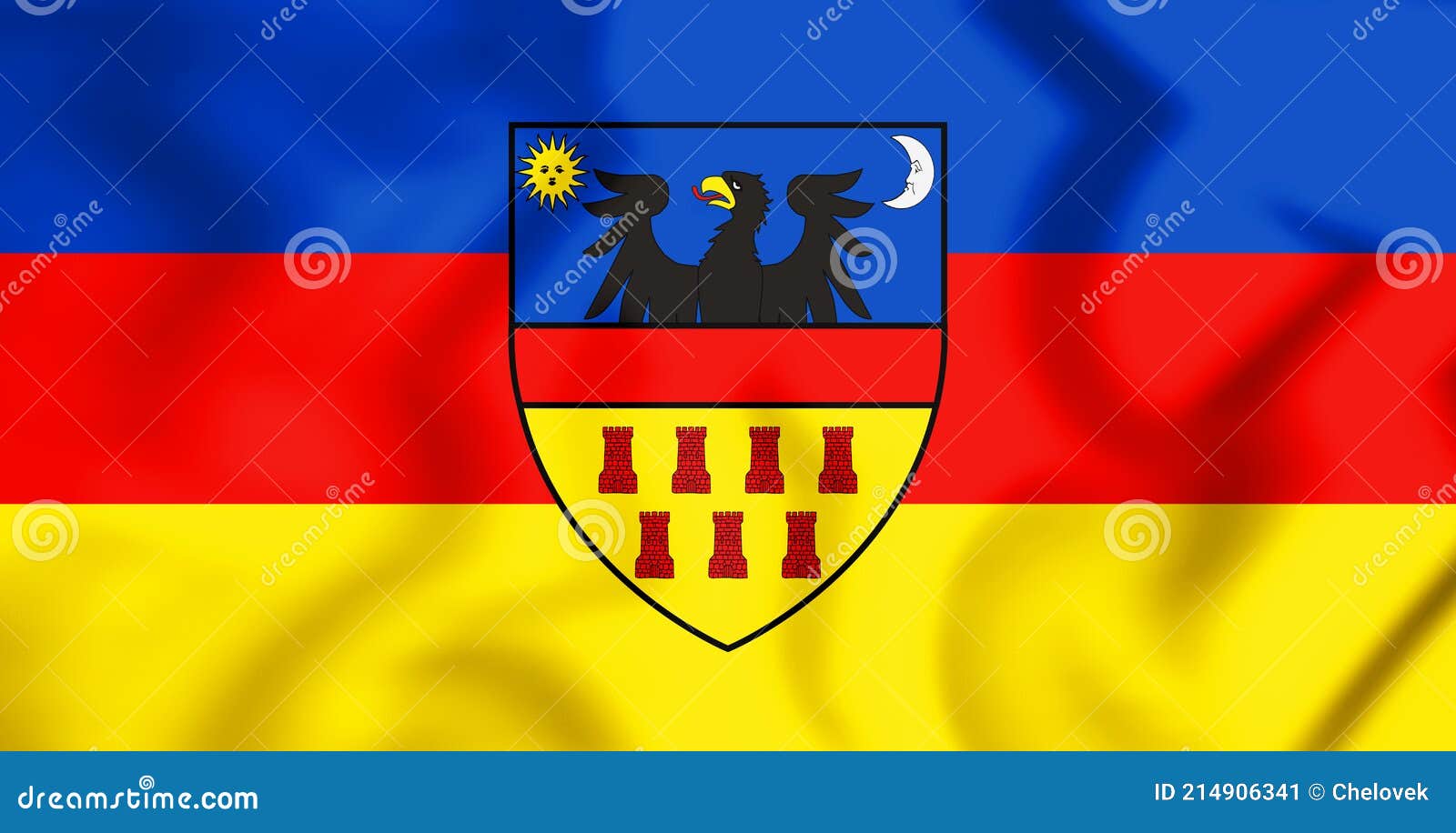 flag of transylvania. 3d 