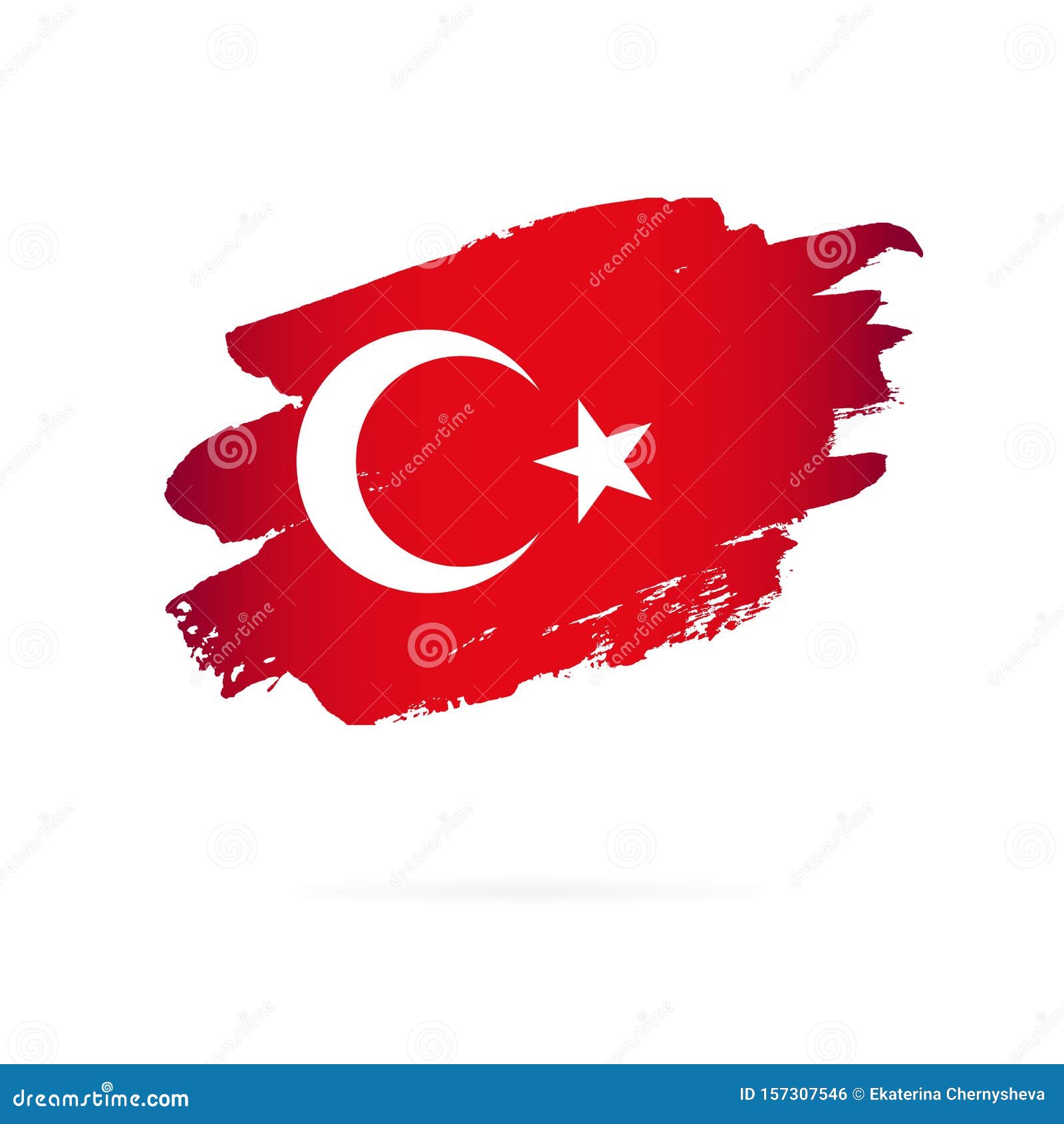 Download Flag Of Turkey. Vector Illustration. Brush Strokes Stock ...