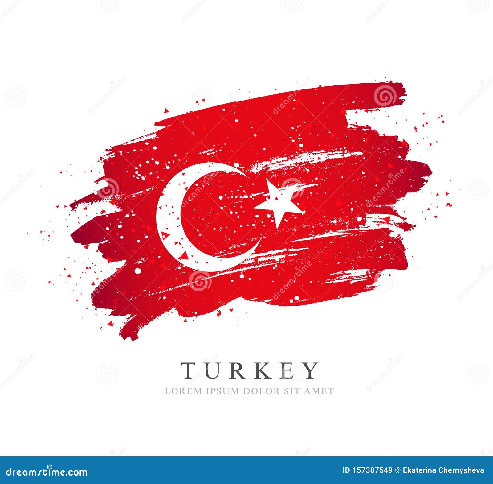 Download Flag Of Turkey. Vector Illustration On A White Background ...