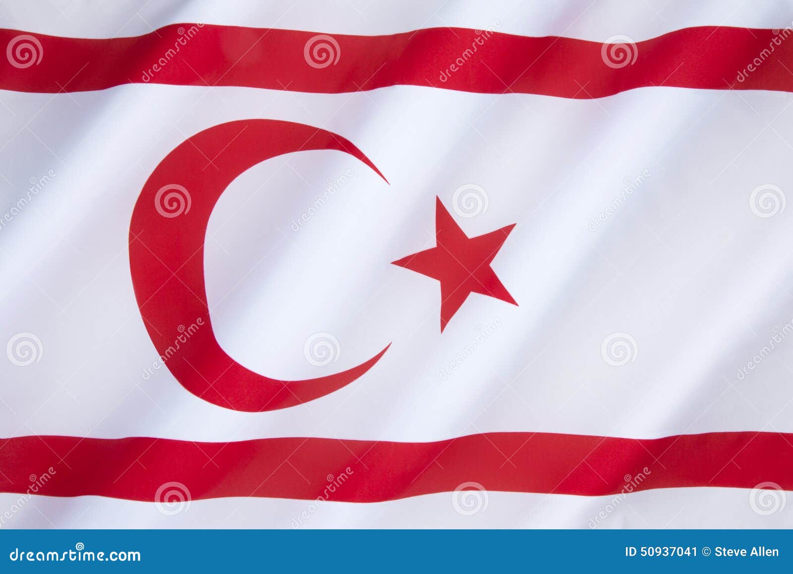 Flag of the Turkish Republic of Northern Cyprus Stock Image Image of