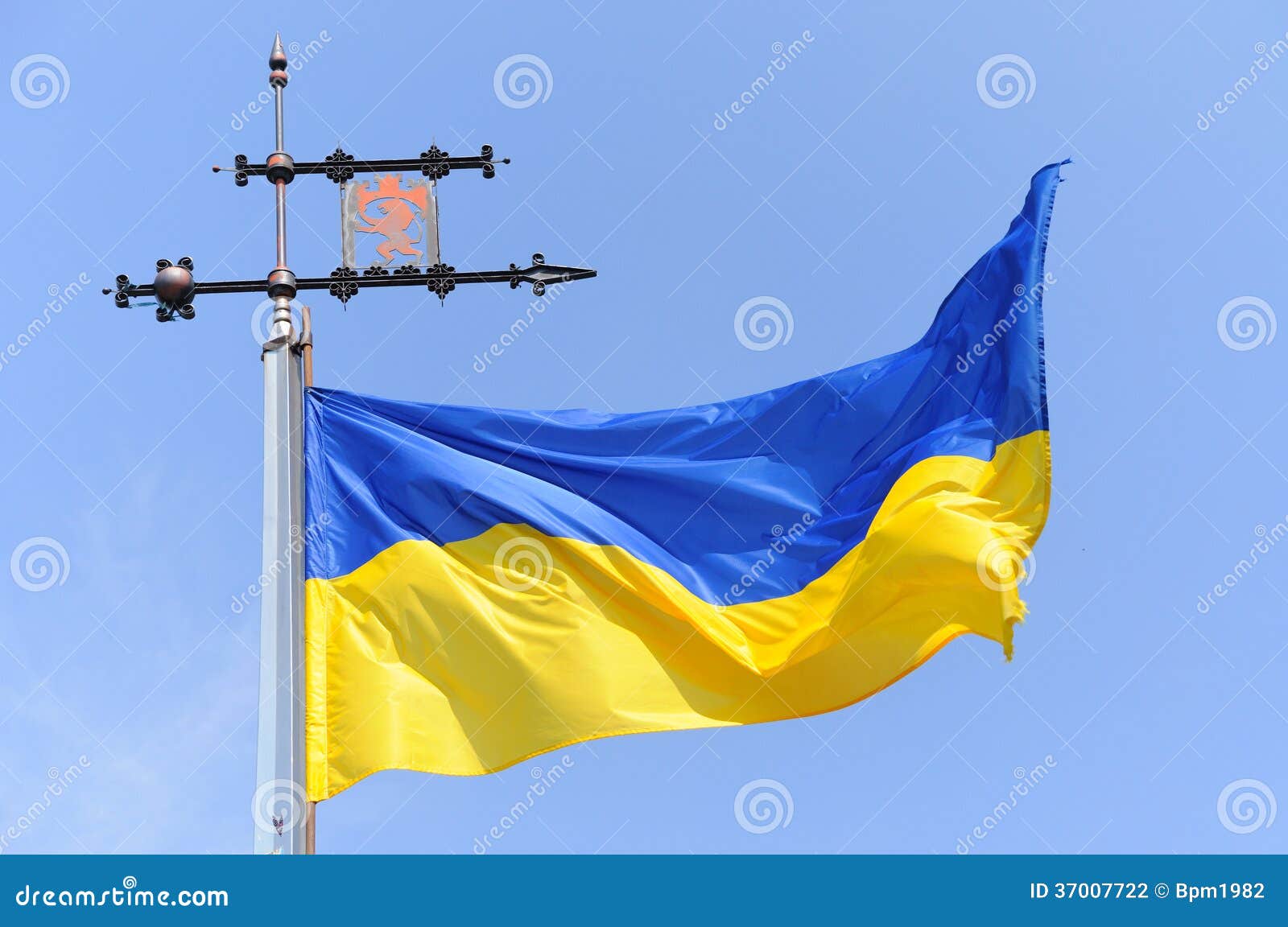 Flag of Ukraine stock photo. Image of national, symbolics 37007722