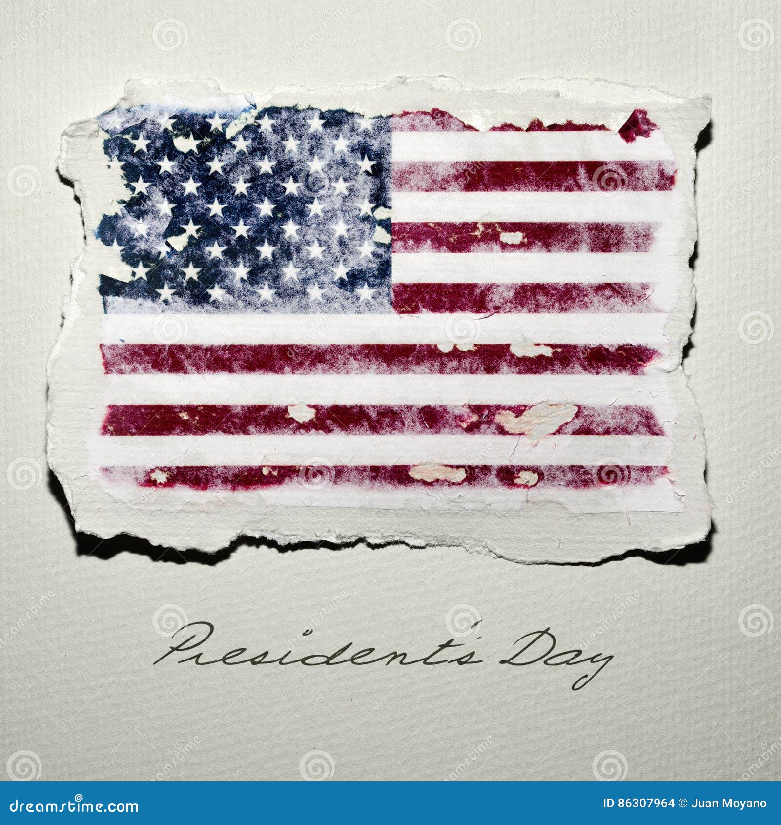 flag of the us and text presidents day