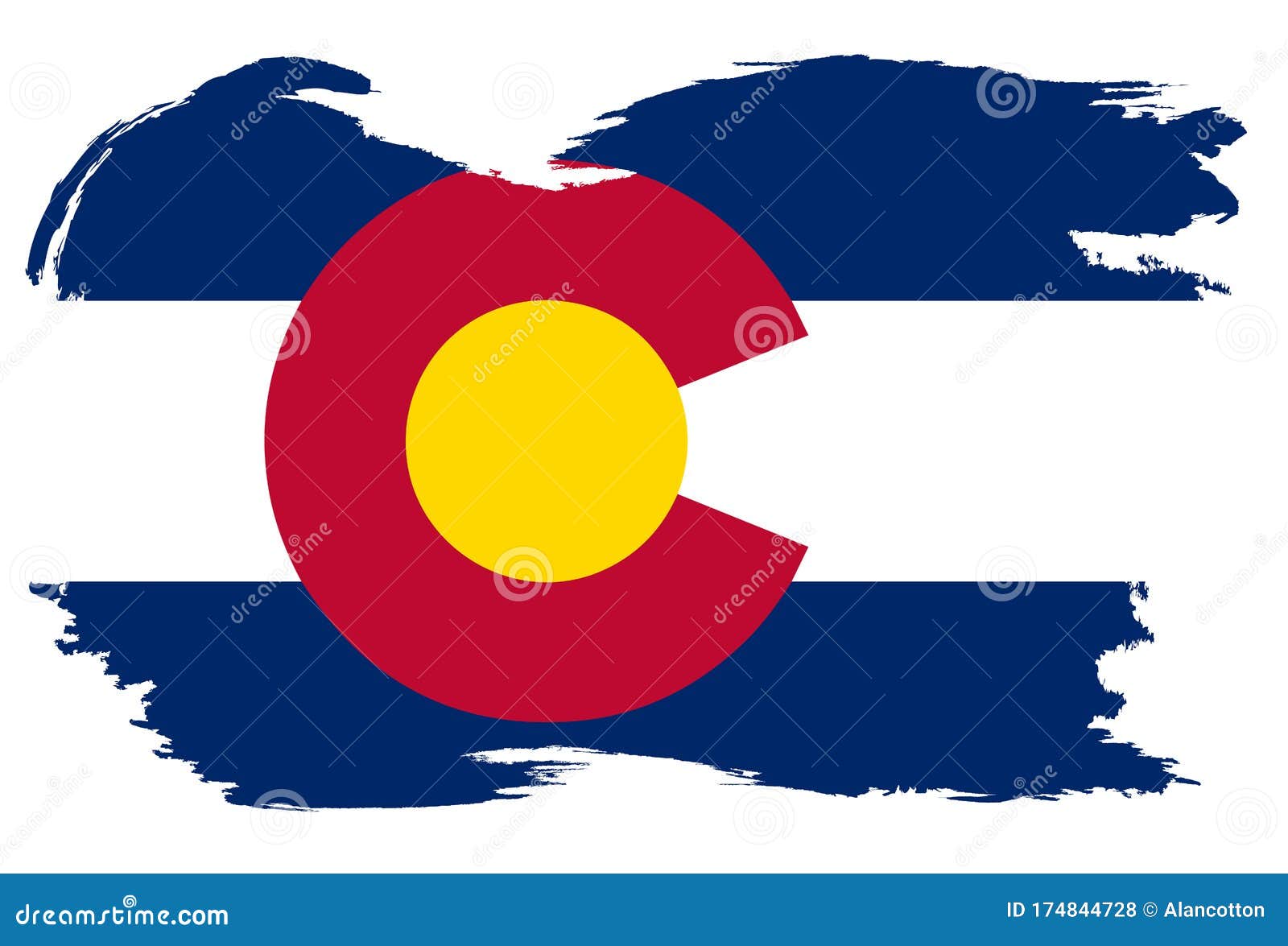 Download Colorado State Flag With Grunge Border Stock Vector ...