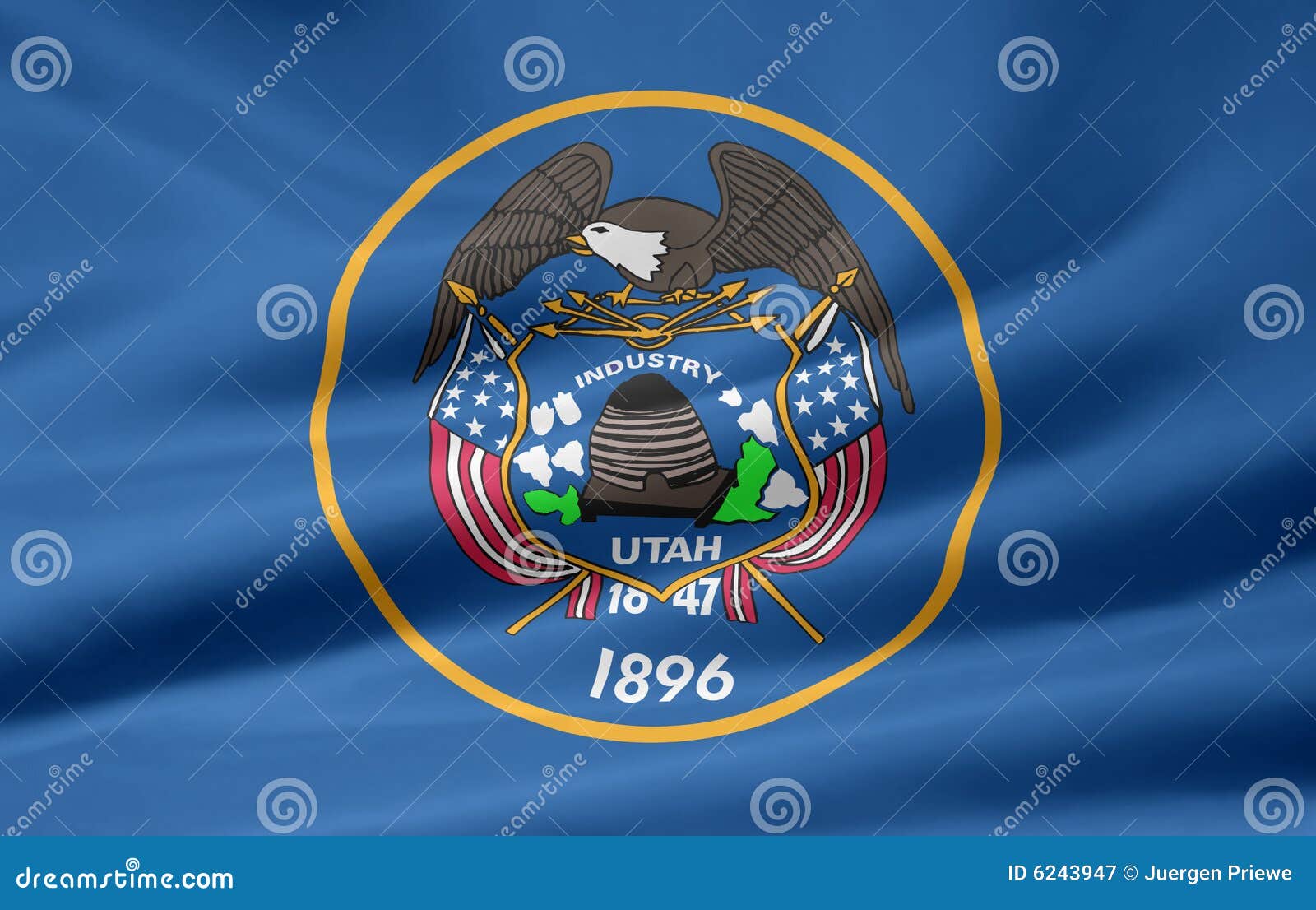 Flag of Utah stock illustration. Illustration of country 6243947