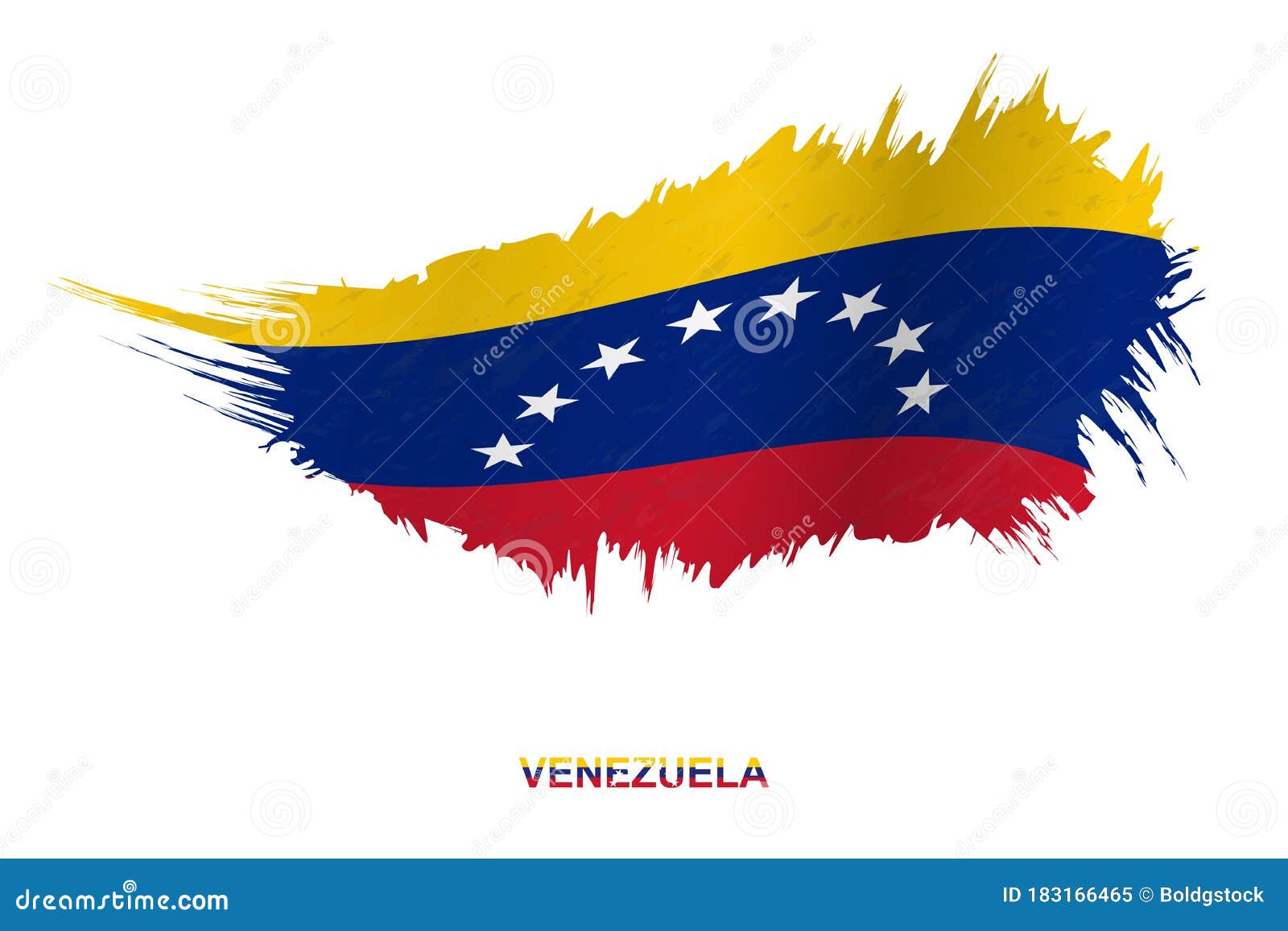 Flag of Venezuela in Grunge Style with Waving Effect Stock Vector ...