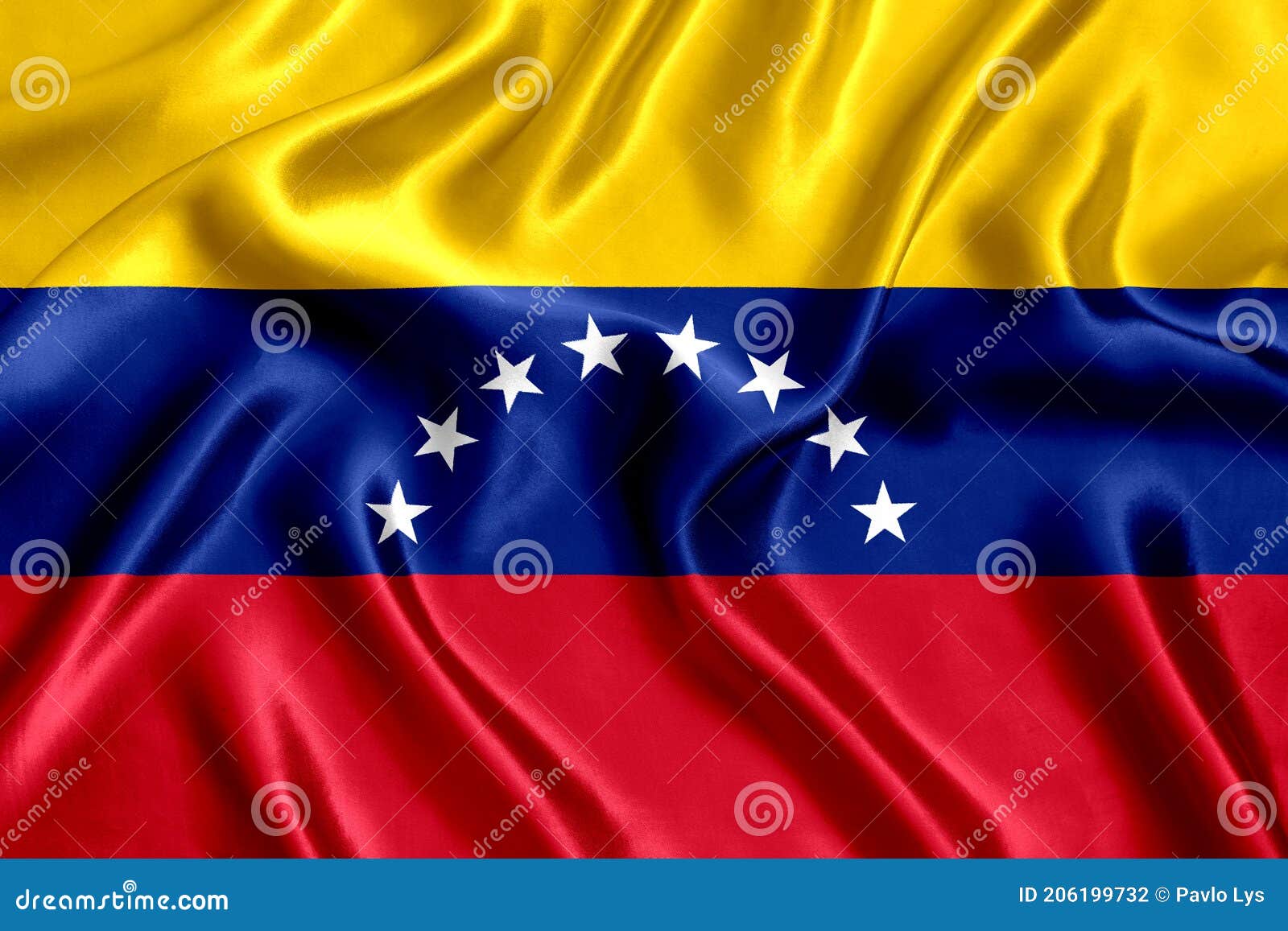 flag of venezuela silk close-up