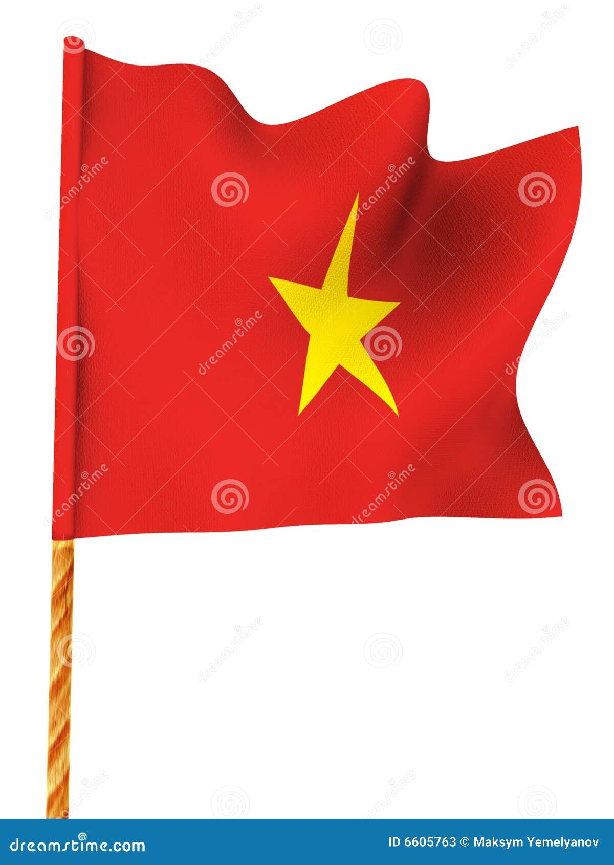 Flag Of Vietnam In Emoji Design Growing Up As Sapling In Vase, Vietnam