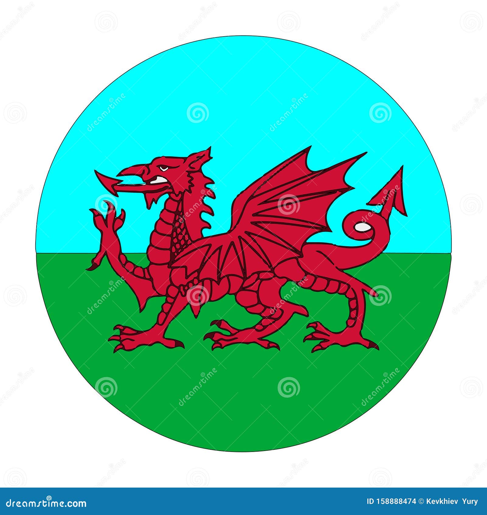 Download Flag Of Wales UK Red Dragon, Vector Illustration Stock ...