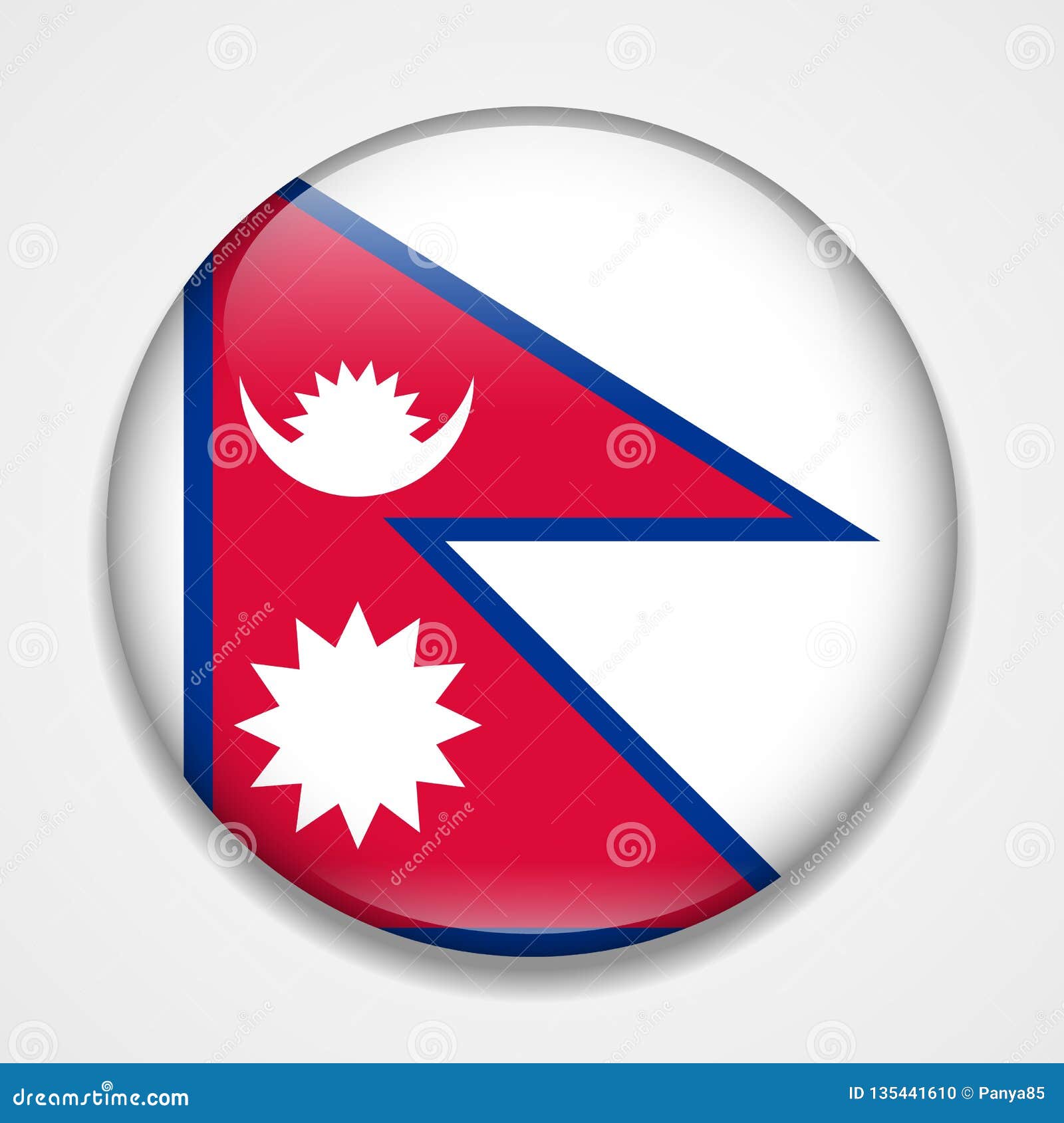Abschluss-Stola Mit Nepal-Emblem - Satin-Schärpe Für Abschlussfeiern