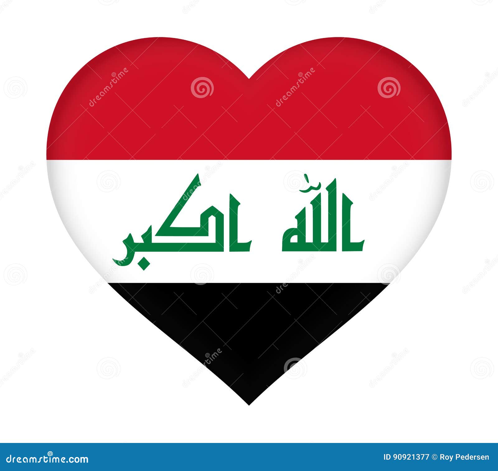 Flagge von der Irak-Herzen stock abbildung. Illustration von form - 90921377