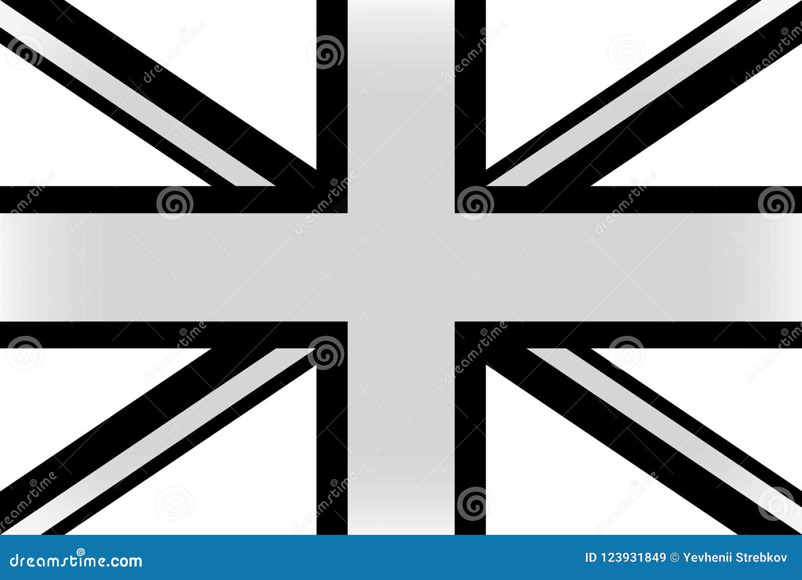 Flagge Von England In Schwarzweiss Stock Abbildung Illustration Von Patriotismus Abbildung 123931849