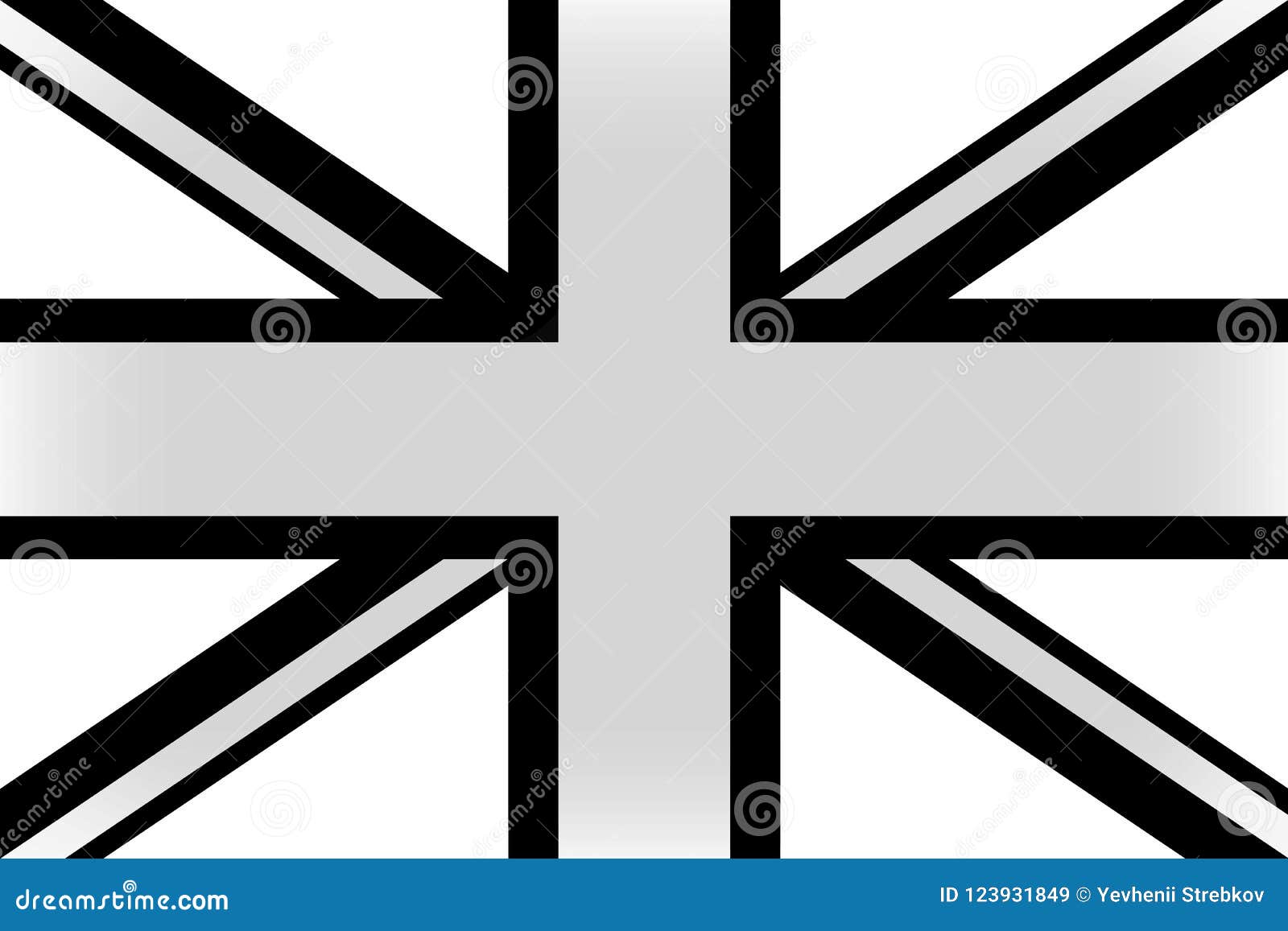 Flagge Von England In Schwarzweiss Stock Abbildung Illustration Von England Flagge