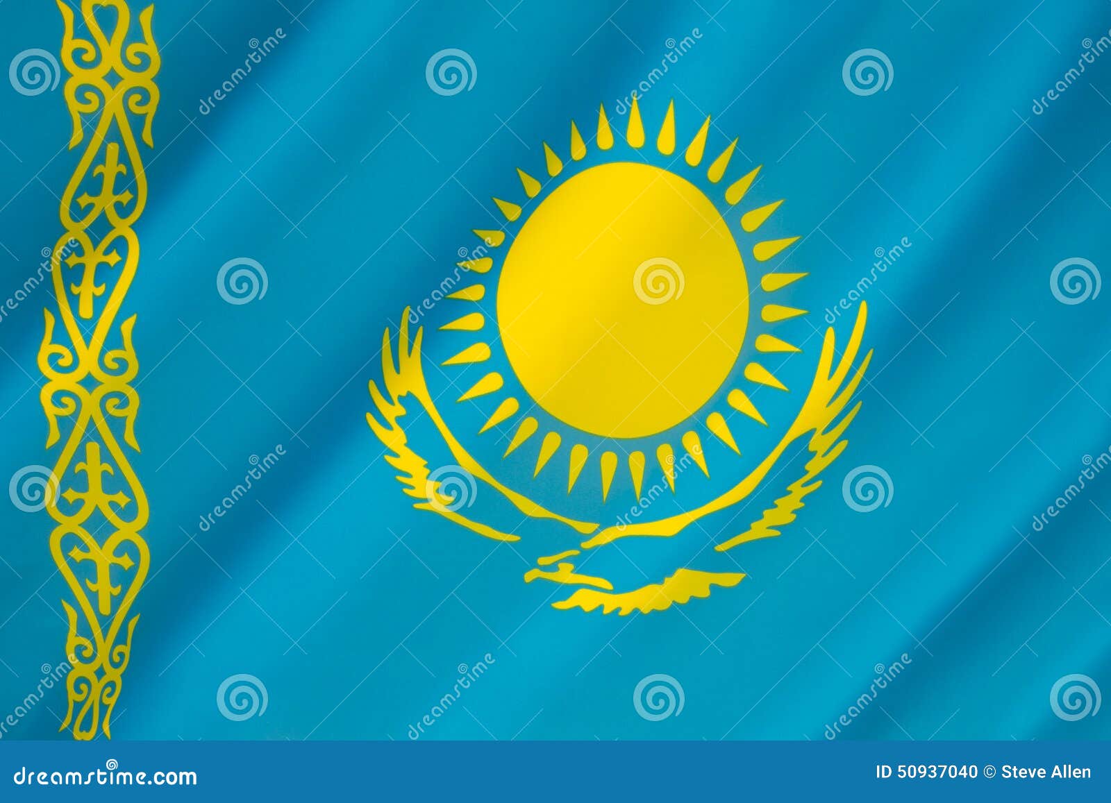 Fahne von Kasachstan