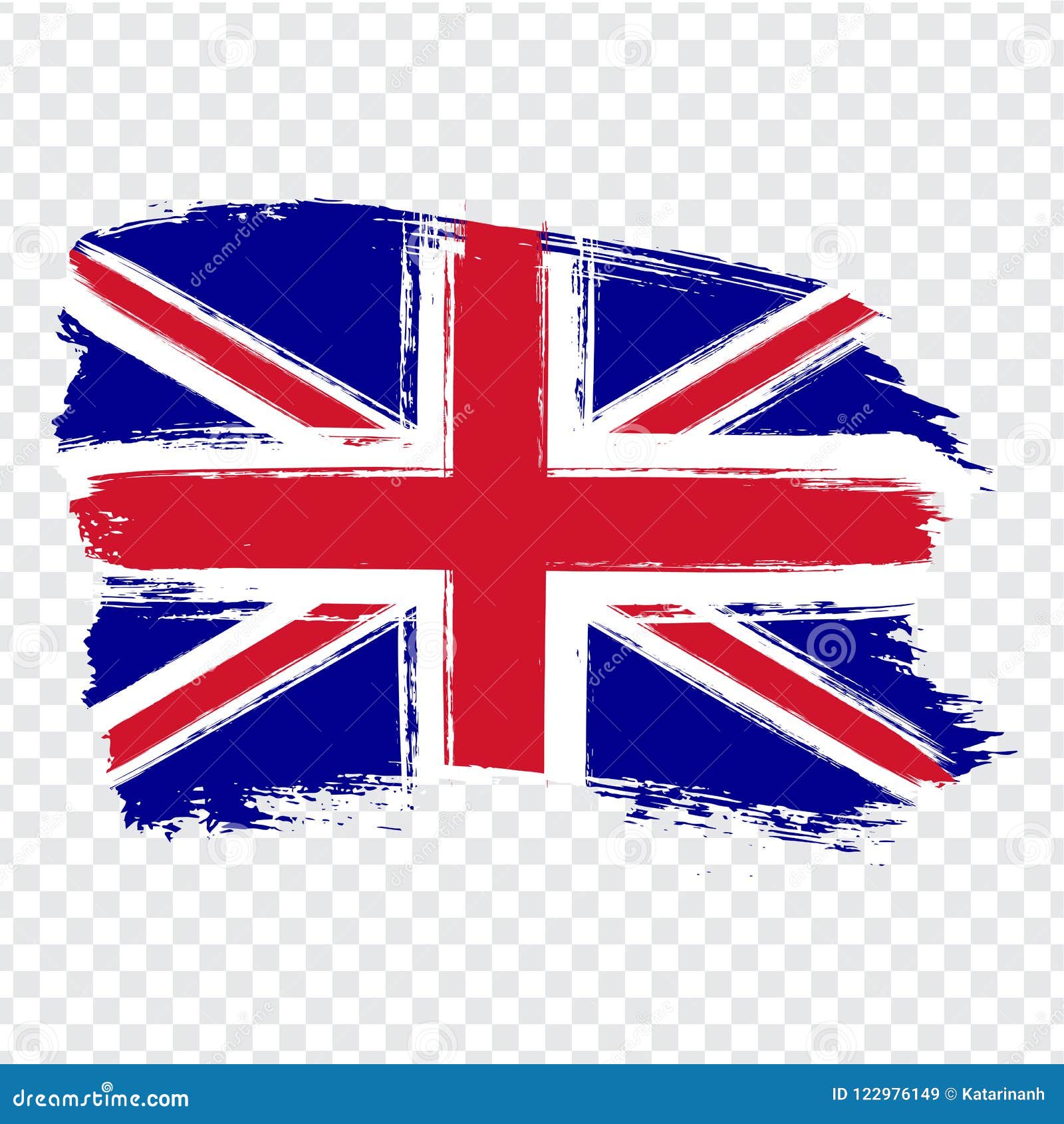 Flagge Von Vereinigtem Konigreich Grossbritannien Und Nordirland Burstenanschlaghintergrund Flagge Grossbritannien Auf Transparent Vektor Abbildung Illustration Von Vereinigtem Flagge