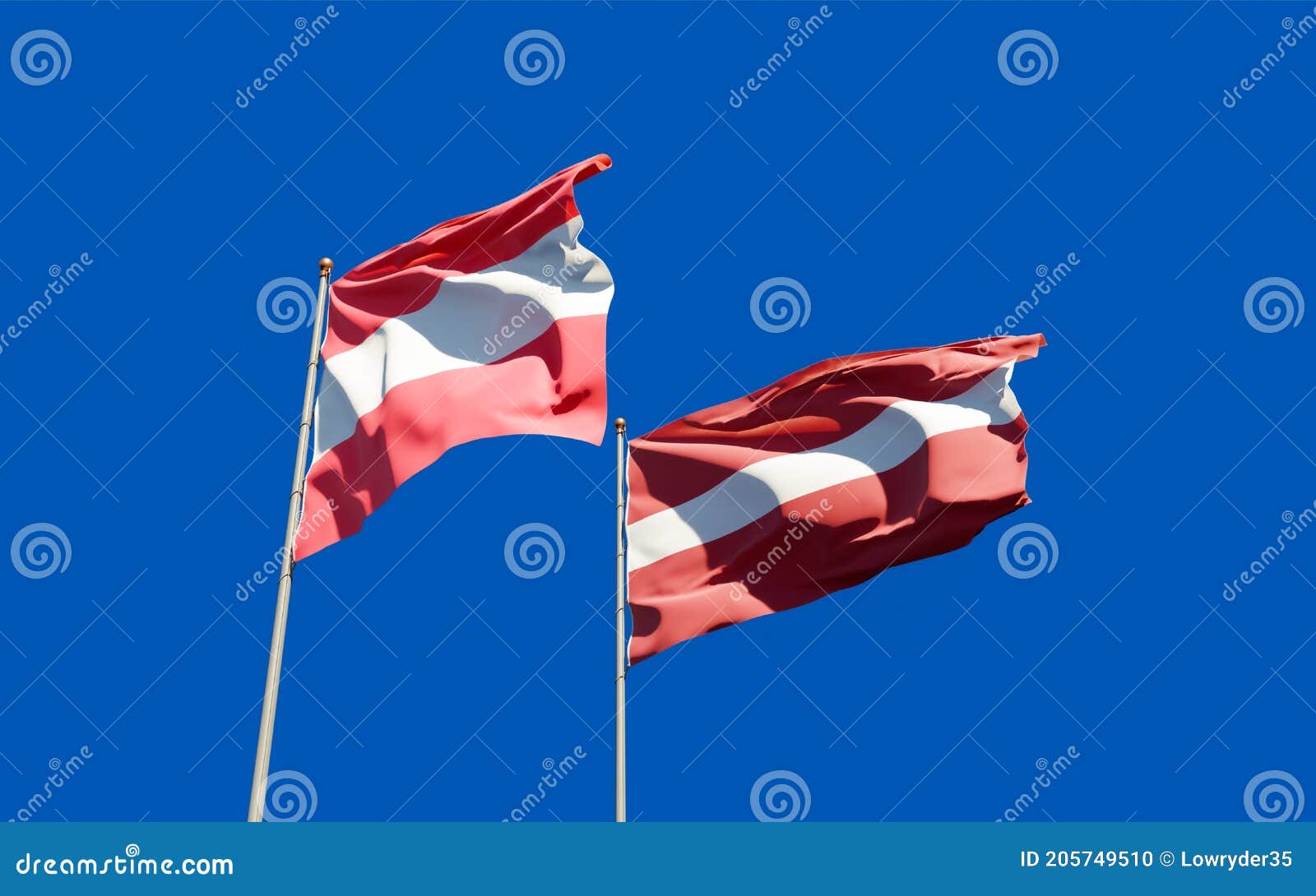 Flaggen Lettland Und Österreich Stock Abbildung - Illustration von  markierungsfahne, eingebürgert: 205749510