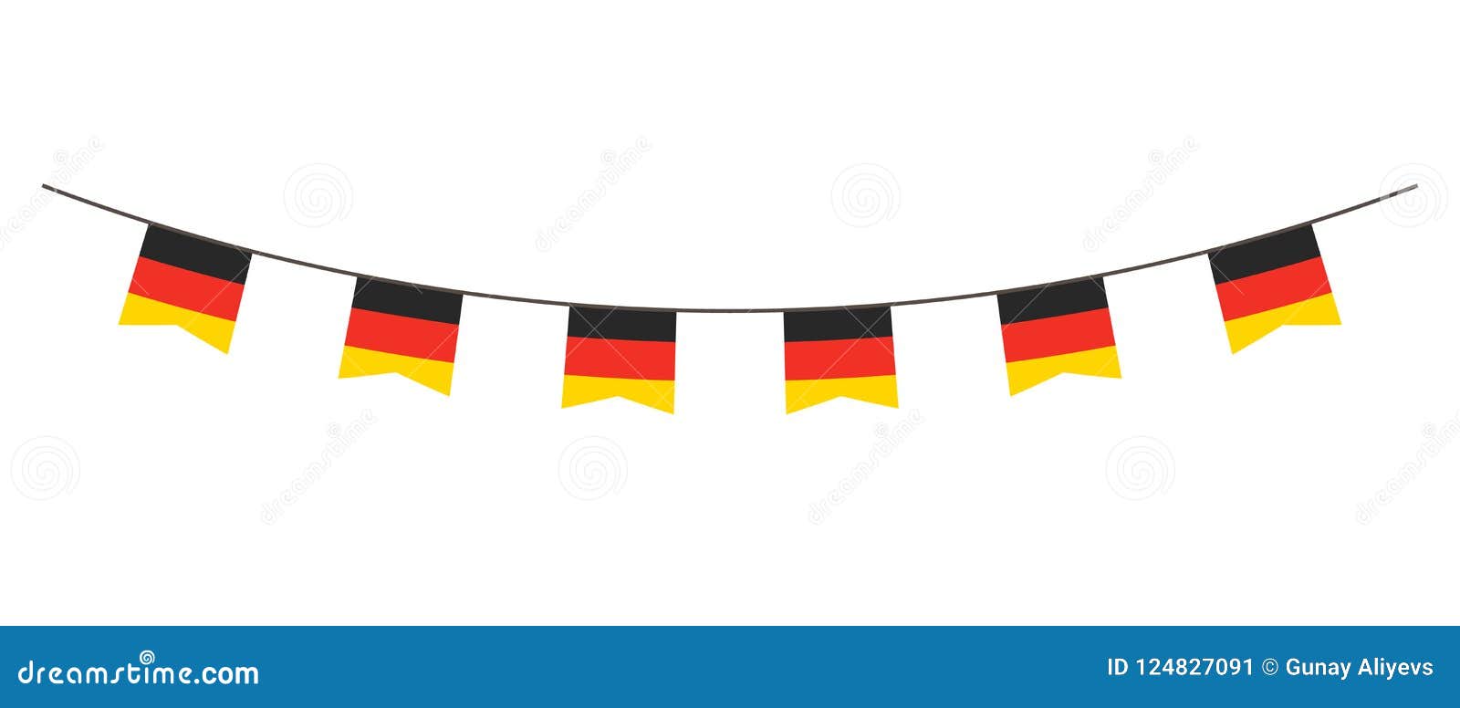 Flaggendekoration in Den Farben Von Deutschland-Flagge Girlande