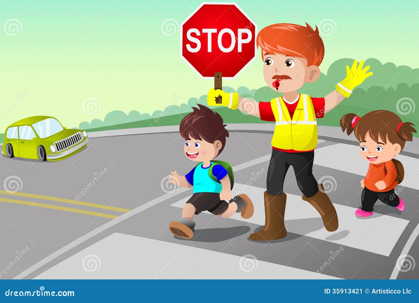 Kids Crossing Road Stock Illustrations – 741 Kids Crossing Road Stock  Illustrations, Vectors & Clipart - Dreamstime