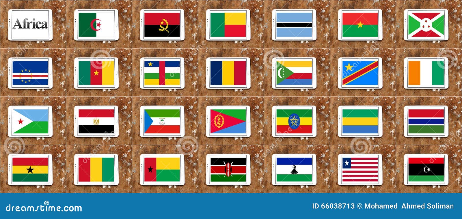 Flags Of Africa Countries In Alphabetical Order Part 1 Stock