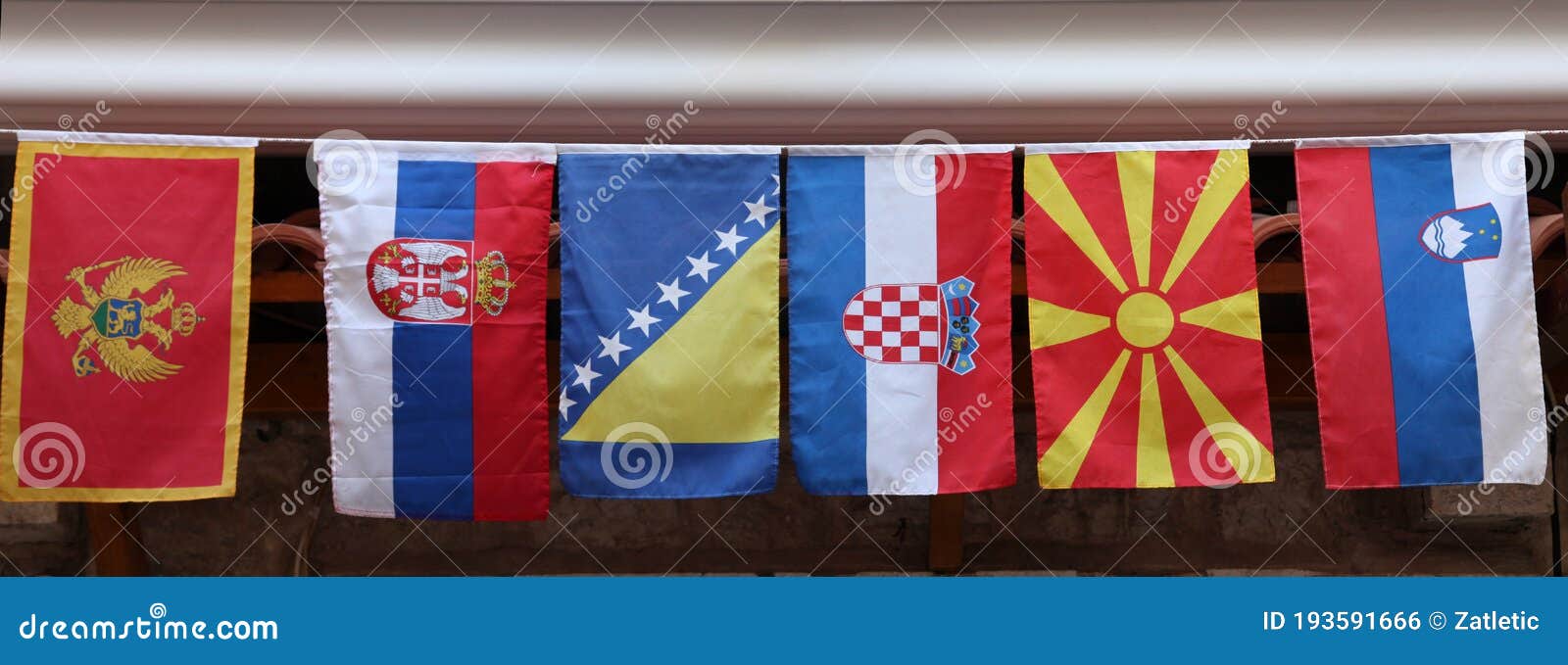 Flags of Countries of the Former Yugoslavia Stock Photo Image of