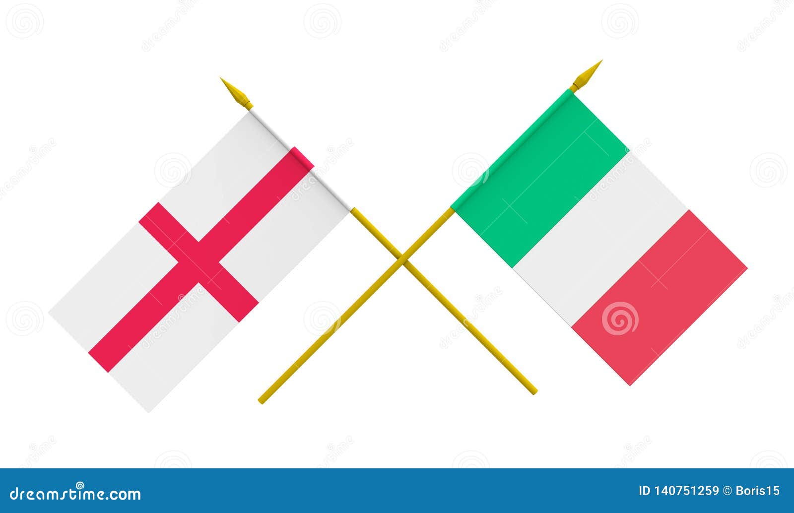 Flags, England and Italy stock illustration. Illustration of banner