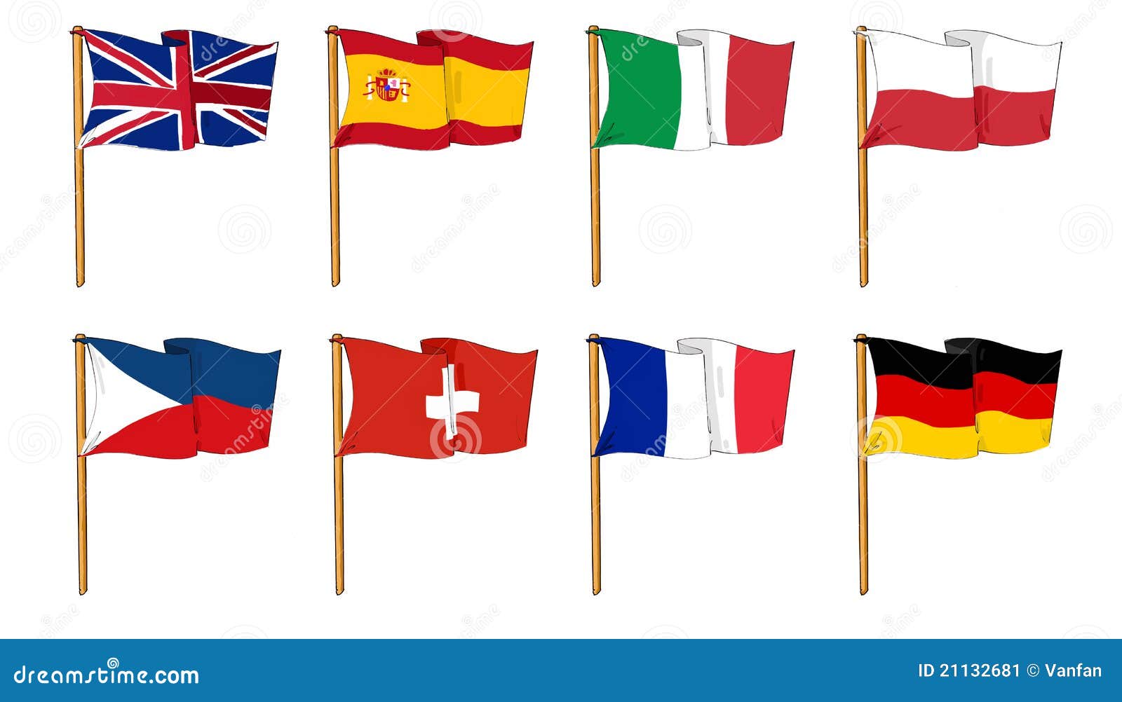 Flags Of Europe Stock Illustration Illustration Of German 21132681