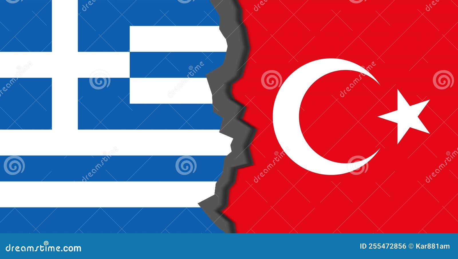 Flags of Greece and Turkey, Greece Vs Turkey in World War Crisis