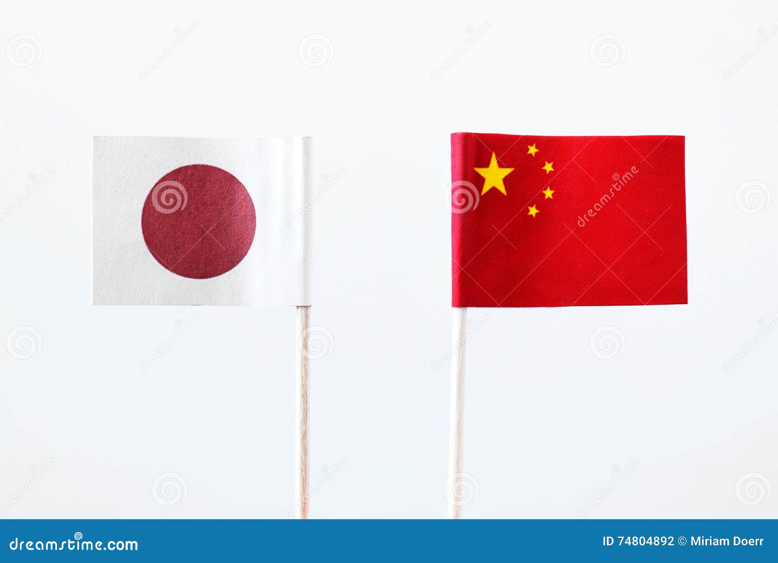 Flags of japan and china stock photo. Image of friendship 74804892