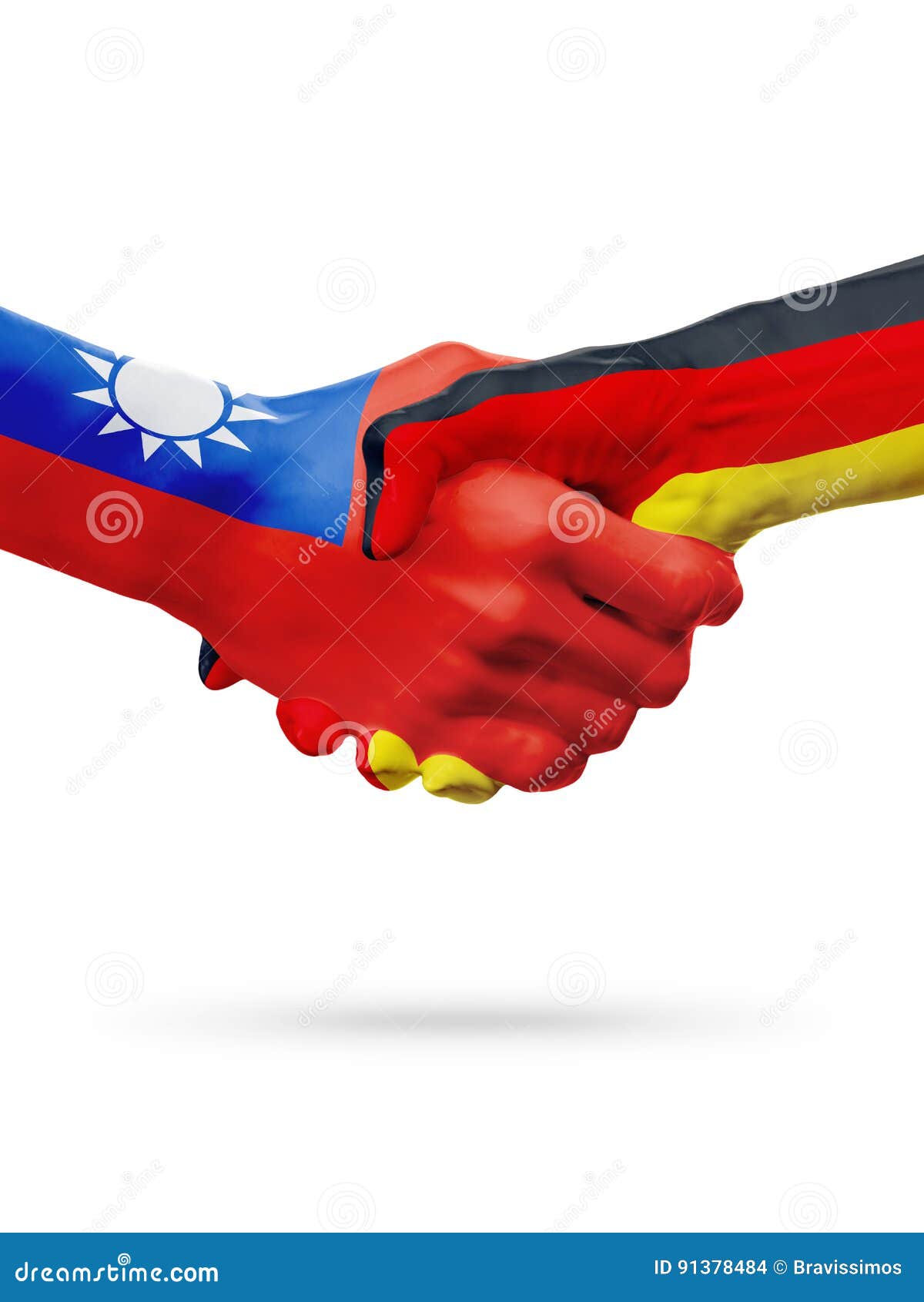 Flags Taiwan, Germany Countries, Partnership Friendship Handshake Concept.  Stock Photo - Image of background, government: 91378484