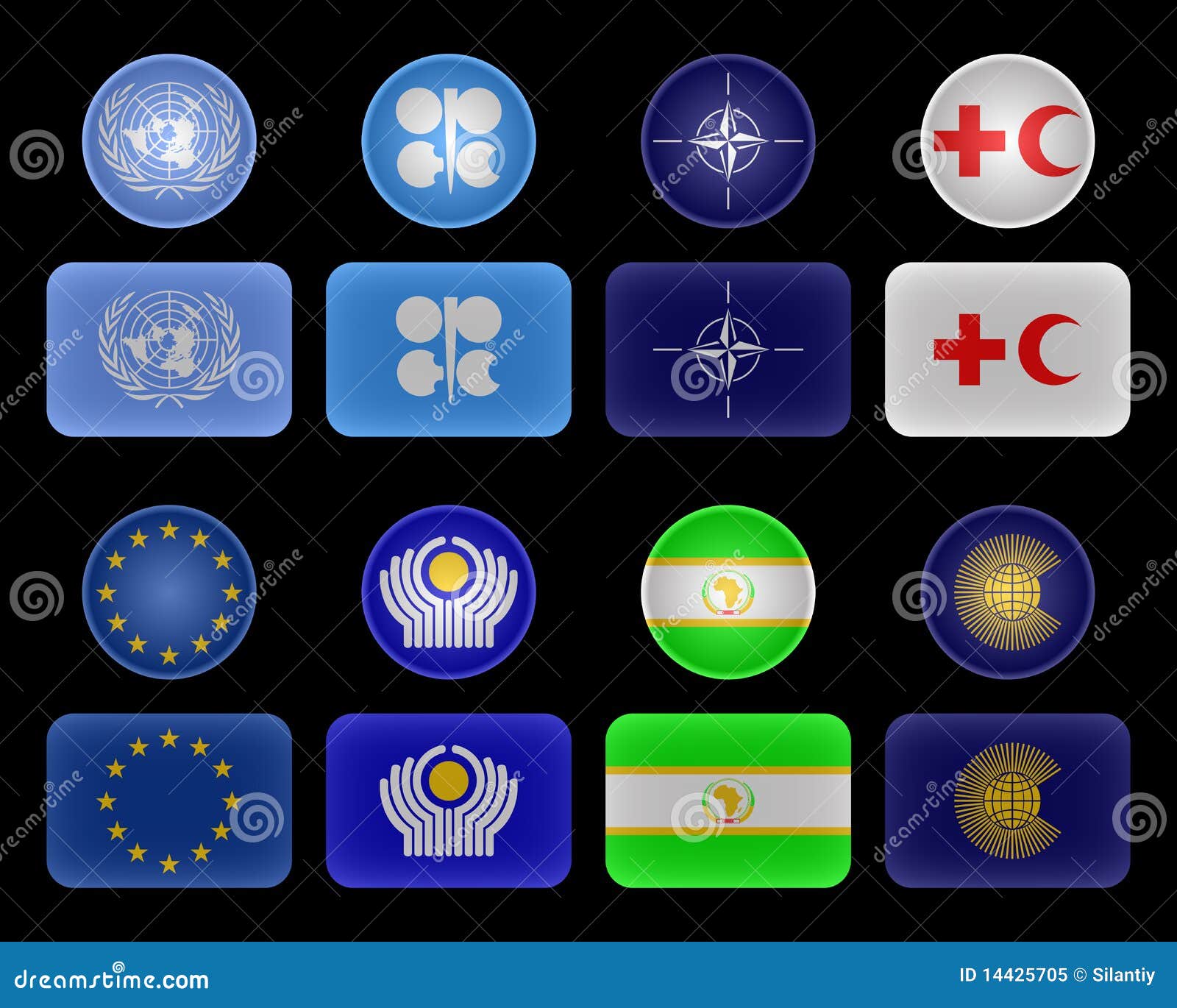 Flags of Unions and Organizations Editorial Image Illustration of