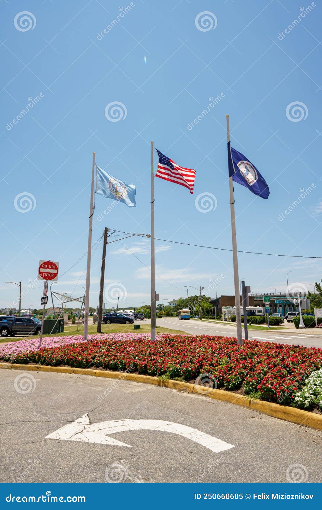 Flags on Virginia Beach VA USA Editorial Image Image of america