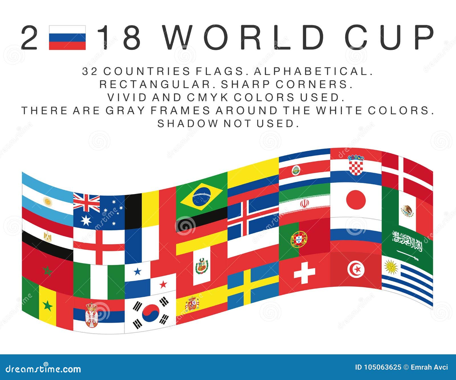 Flags of 2018 World Cup Countries Editorial Image Illustration of