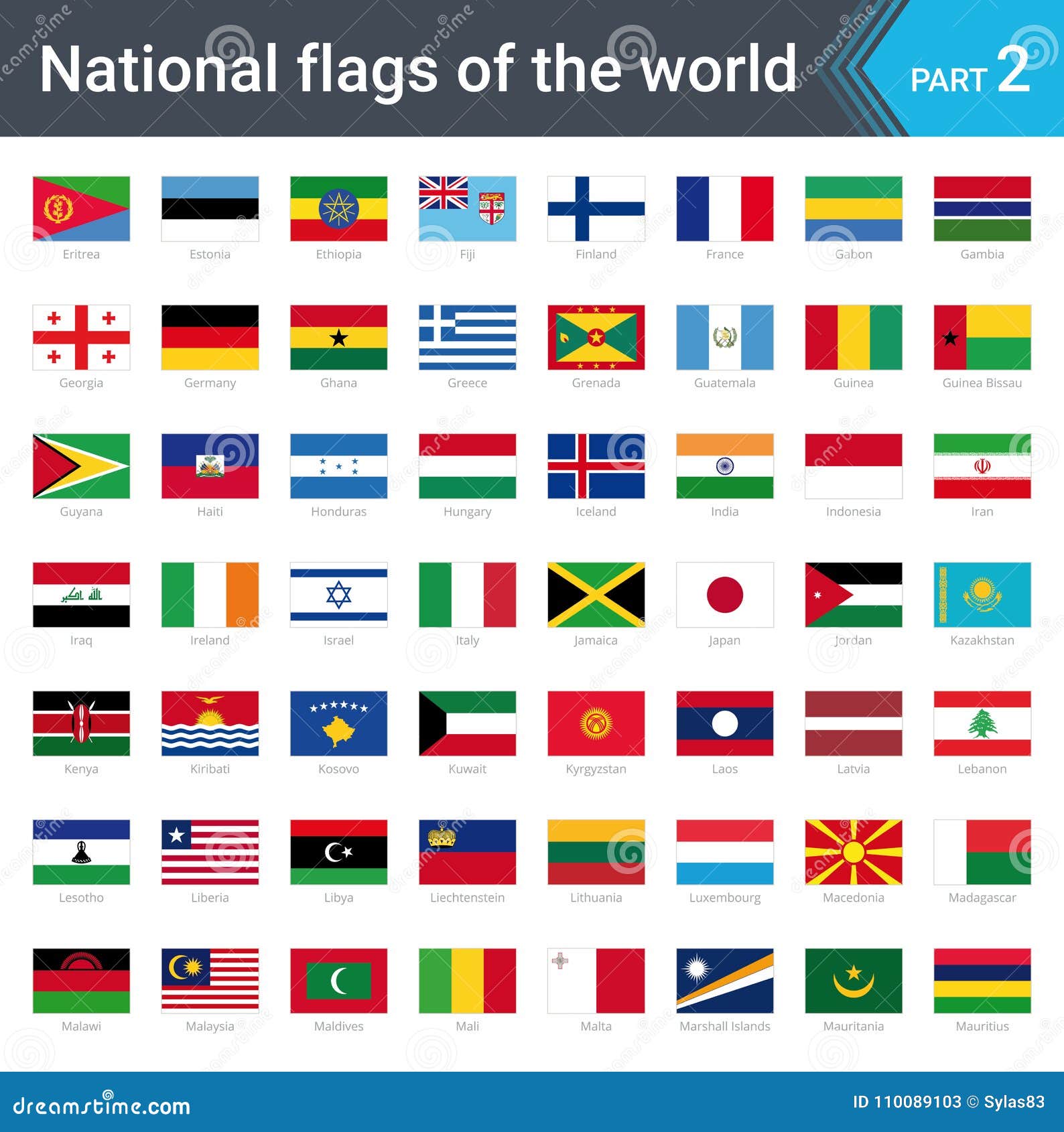 Download Flags Of The World. Vector Illustration Of A Stylized Flag ...