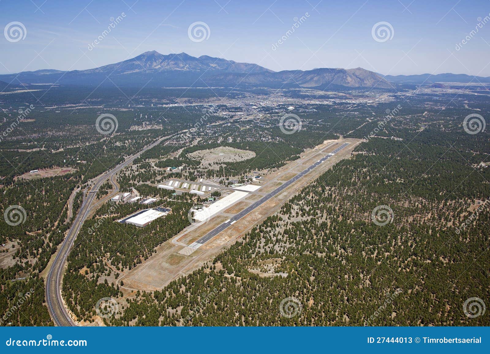 Flagstaff, Arizona Airport stock image. Image of pine 27444013